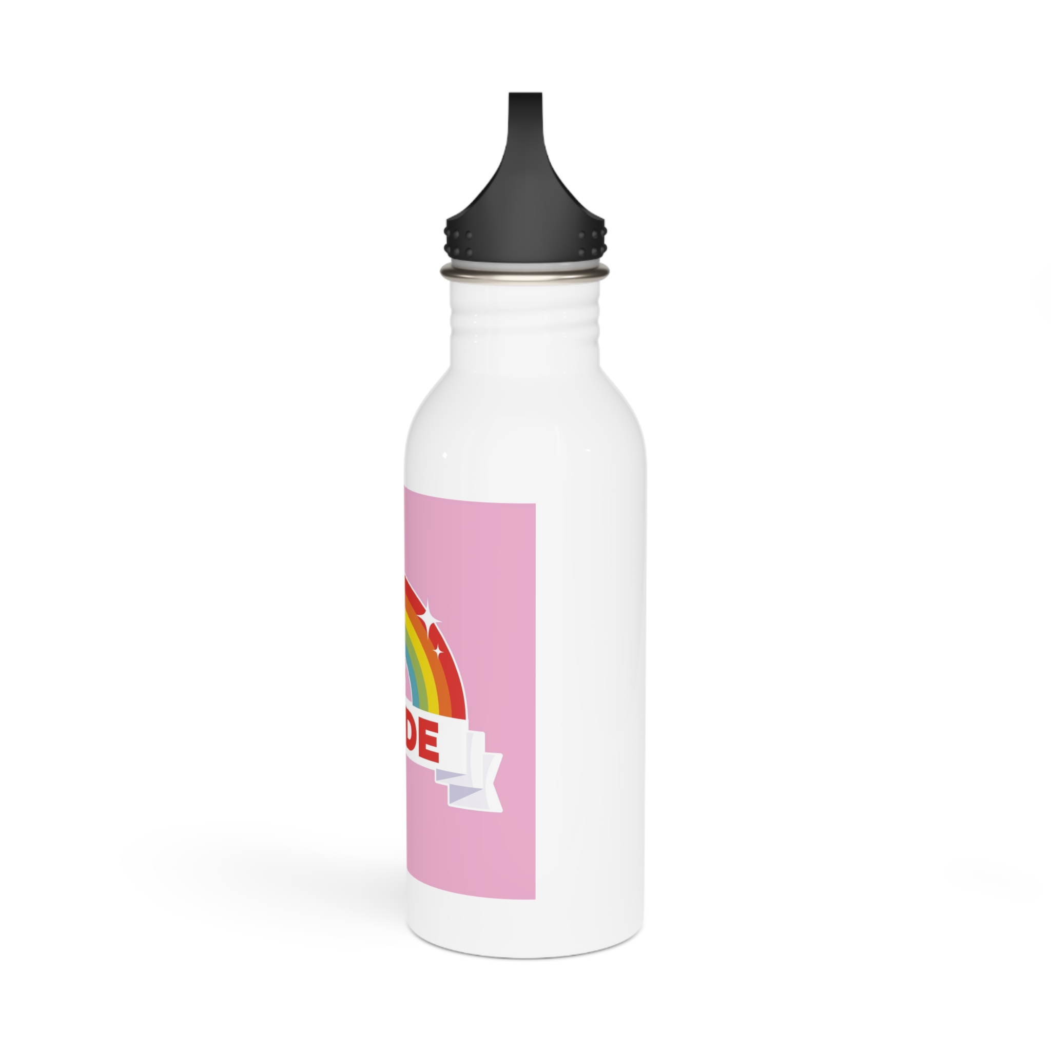 Flat Lgbt Pride Month Logo Template Stainless Steel Water Bottle - Image 4