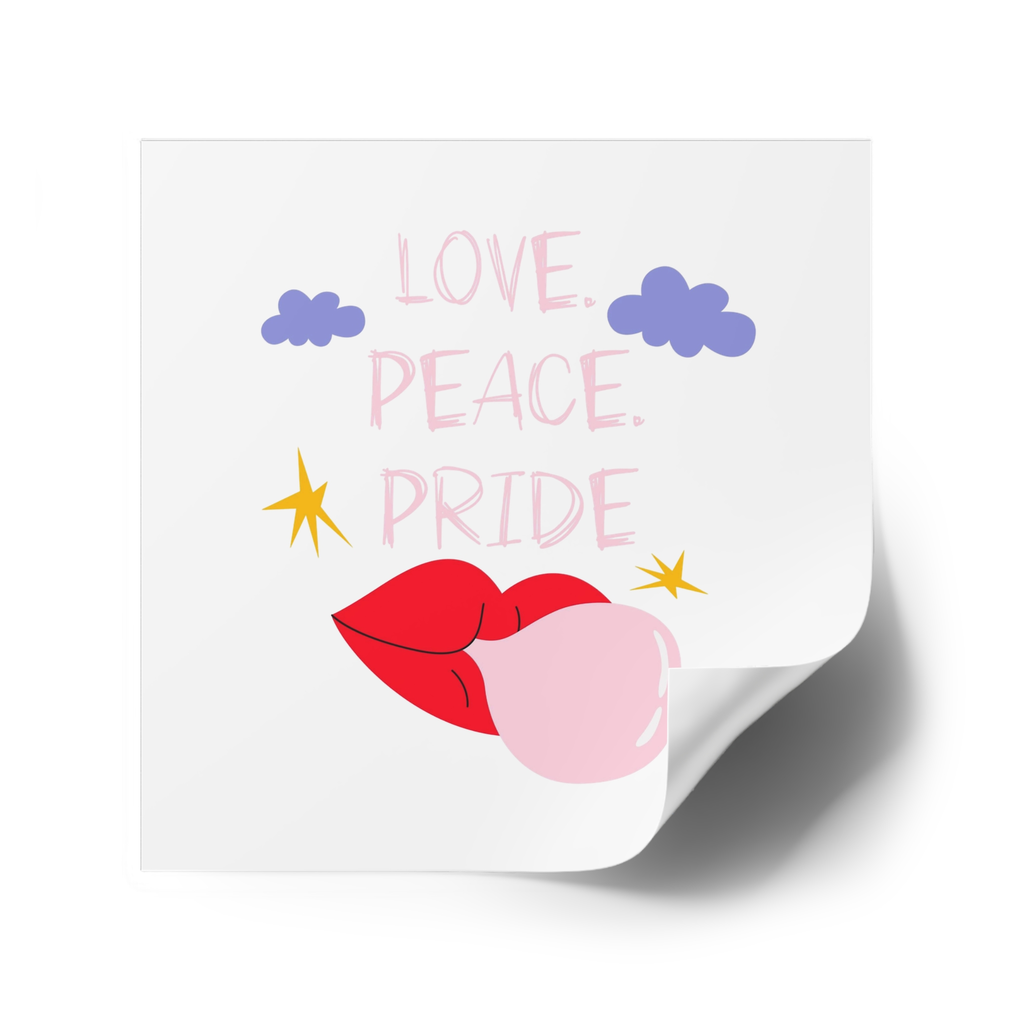 Pride Month Cartoon Funky Card Lgbt Festive Groovy Retro Poster Tolerance Freedom Laminate Stickers Square - Image 42
