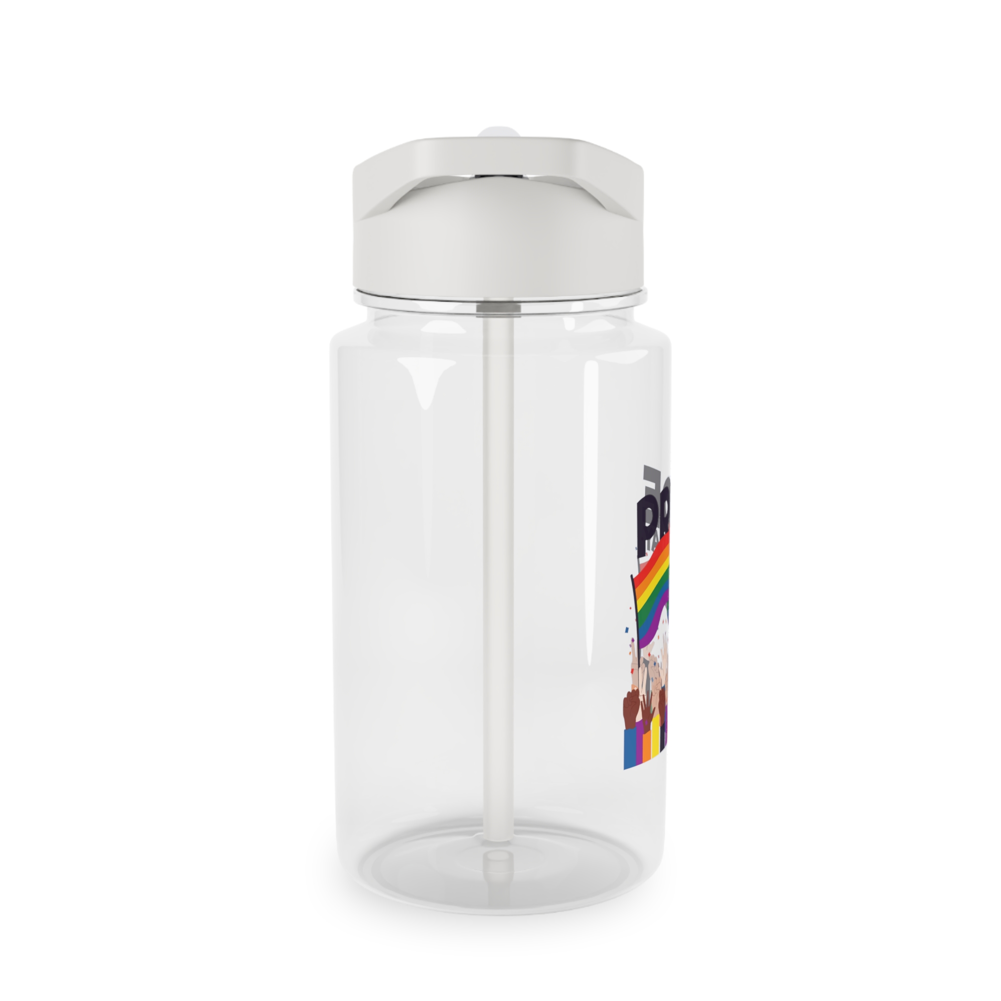Pride Day Event With Rainbow Flag Theme Tritan Water Bottle - Image 4