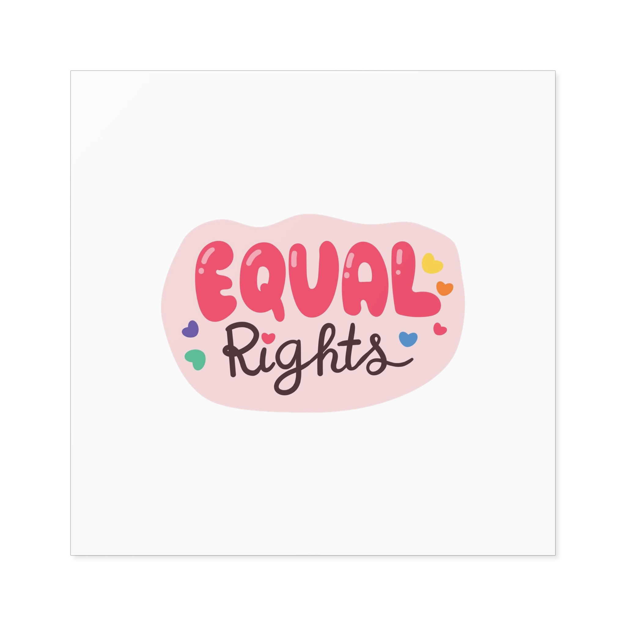 Lgbt Sticker Pack White Background Lgbtq Set Symbol Lgbt Pride Community Rainbow Elements Vector Hand Draw Illustration Hand Drawn Lettering (1) Laminate Stickers Square - Image 41
