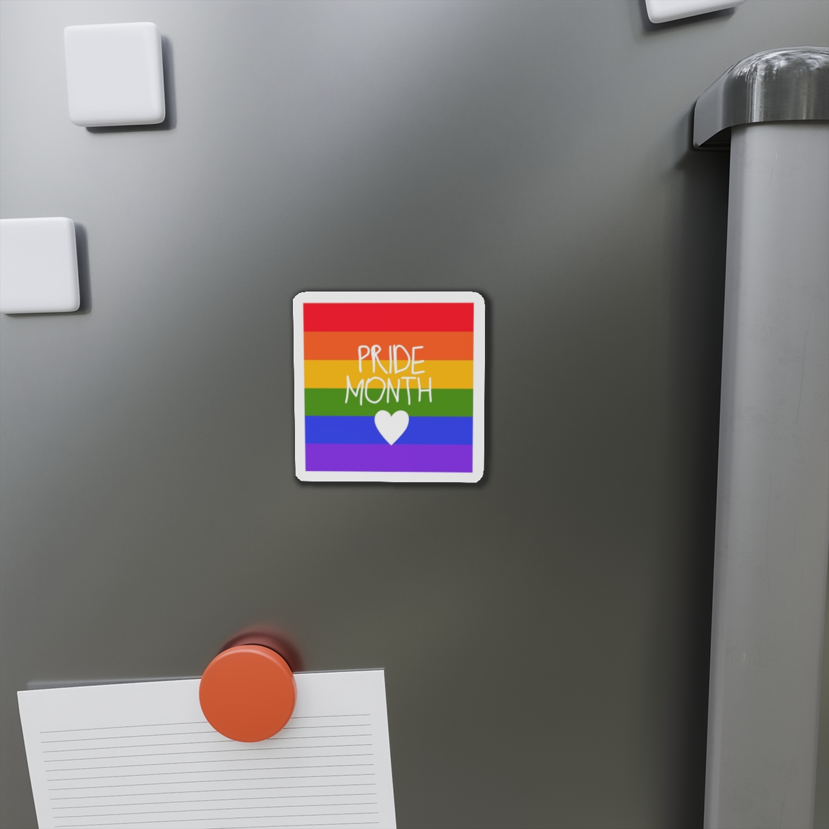 Cute Simple Banner Pride Month Symbols Pride Month With Lgbtq Flag Colours Die Cut Magnets - Image 5