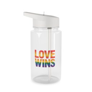 Love Wins Rainbow Pride Message1 Tritan Water Bottle