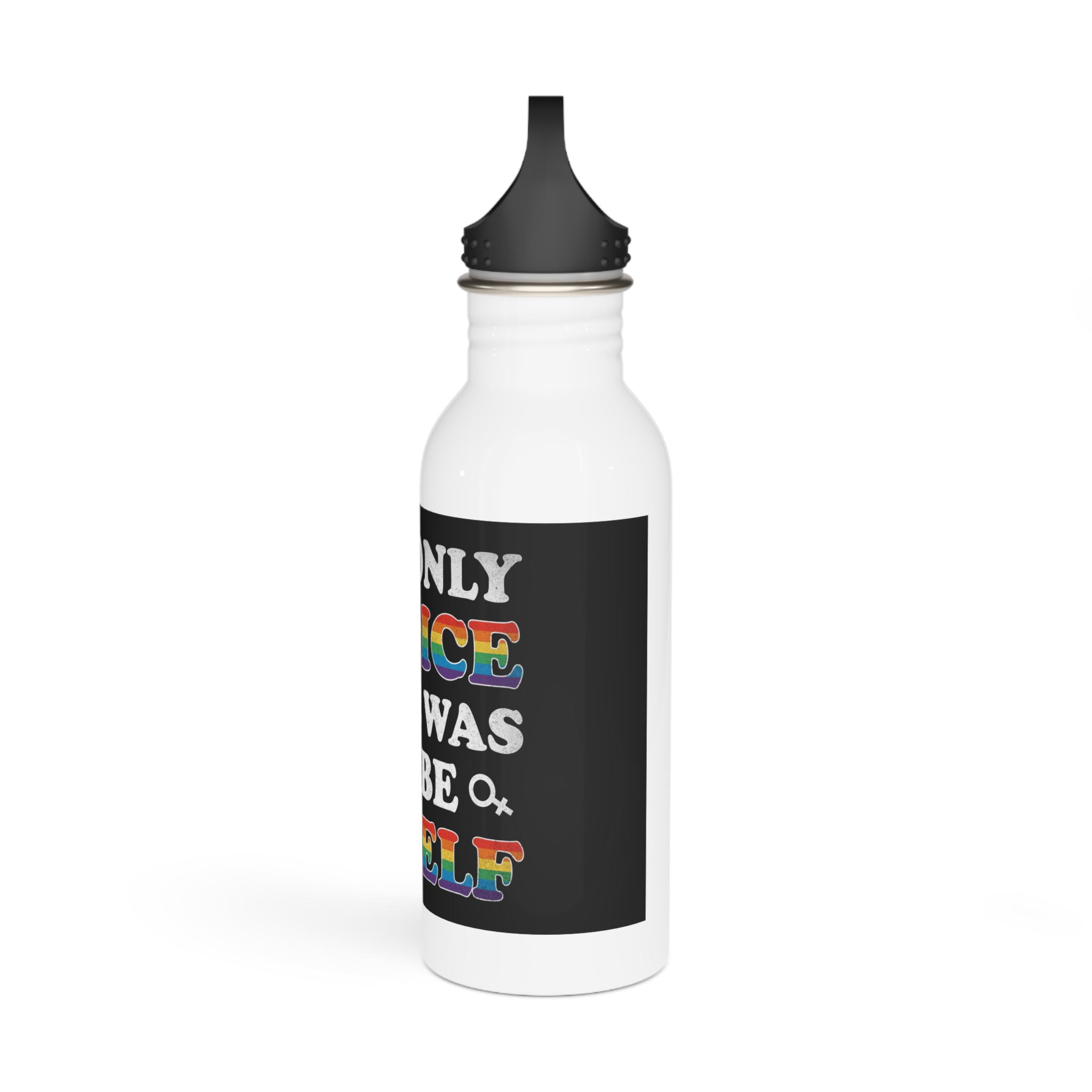 Mother Day Pride Rainbow Typography Vector Premium T Shirt Stainless Steel Water Bottle - Image 4