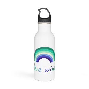 Colorful Rainbow Shape Gay Men Pride Flag Happy Pride Day Lgbtqia Community Pride Month Vector Hand Drawn Doodle Posters Stickers Logo Cards Stainless Steel Water Bottle
