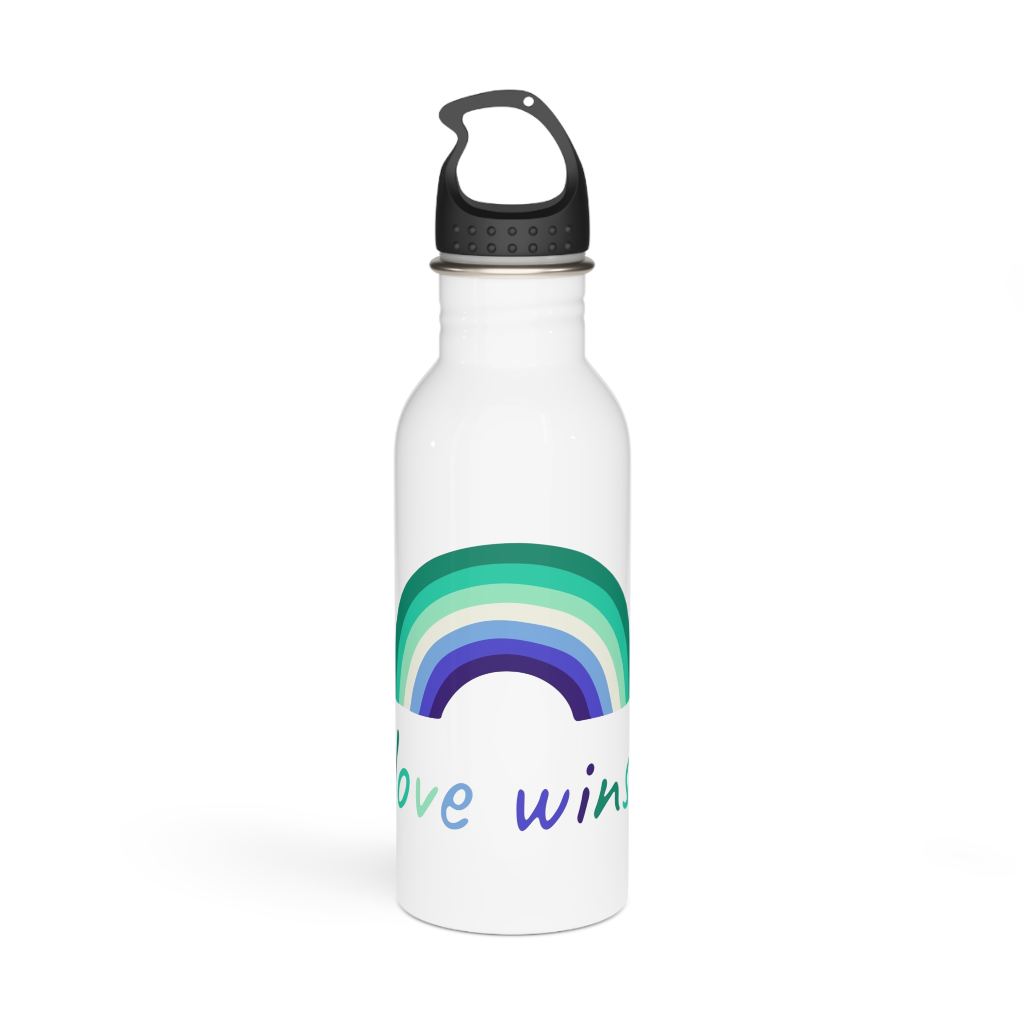 Colorful Rainbow Shape Gay Men Pride Flag Happy Pride Day Lgbtqia Community Pride Month Vector Hand Drawn Doodle Posters Stickers Logo Cards Stainless Steel Water Bottle
