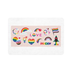 Lesbian Pride Design 050ECB Pet Food Mat 12x18