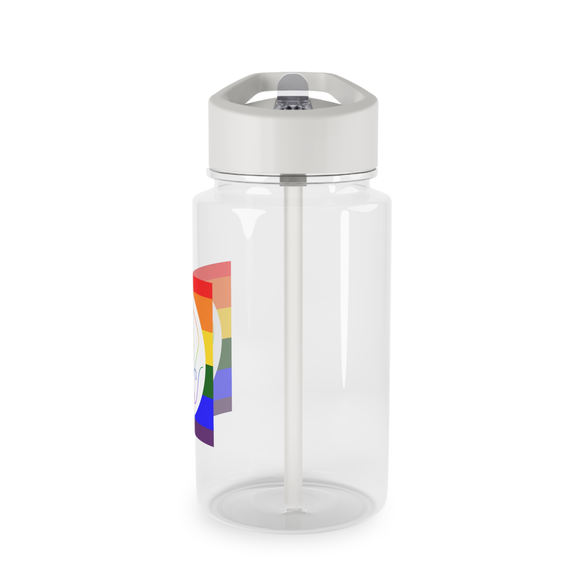 Poster With Kissing Woman Hand Lettering Love Is Love Theme Month Pride Lgbtq Love Background Tritan Water Bottle - Image 3