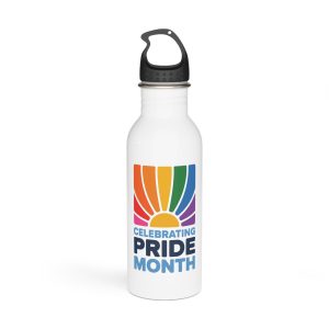 Celebrating Pride Month Colorful Graphic Design Stainless Steel Water Bottle