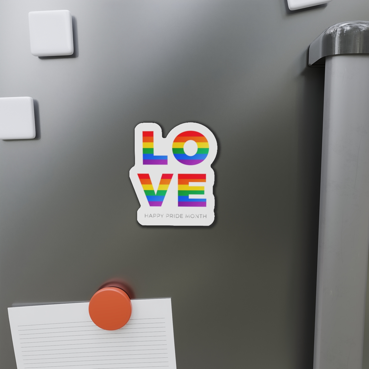 Love Word With Gay Pride Flag Die Cut Magnets - Image 11