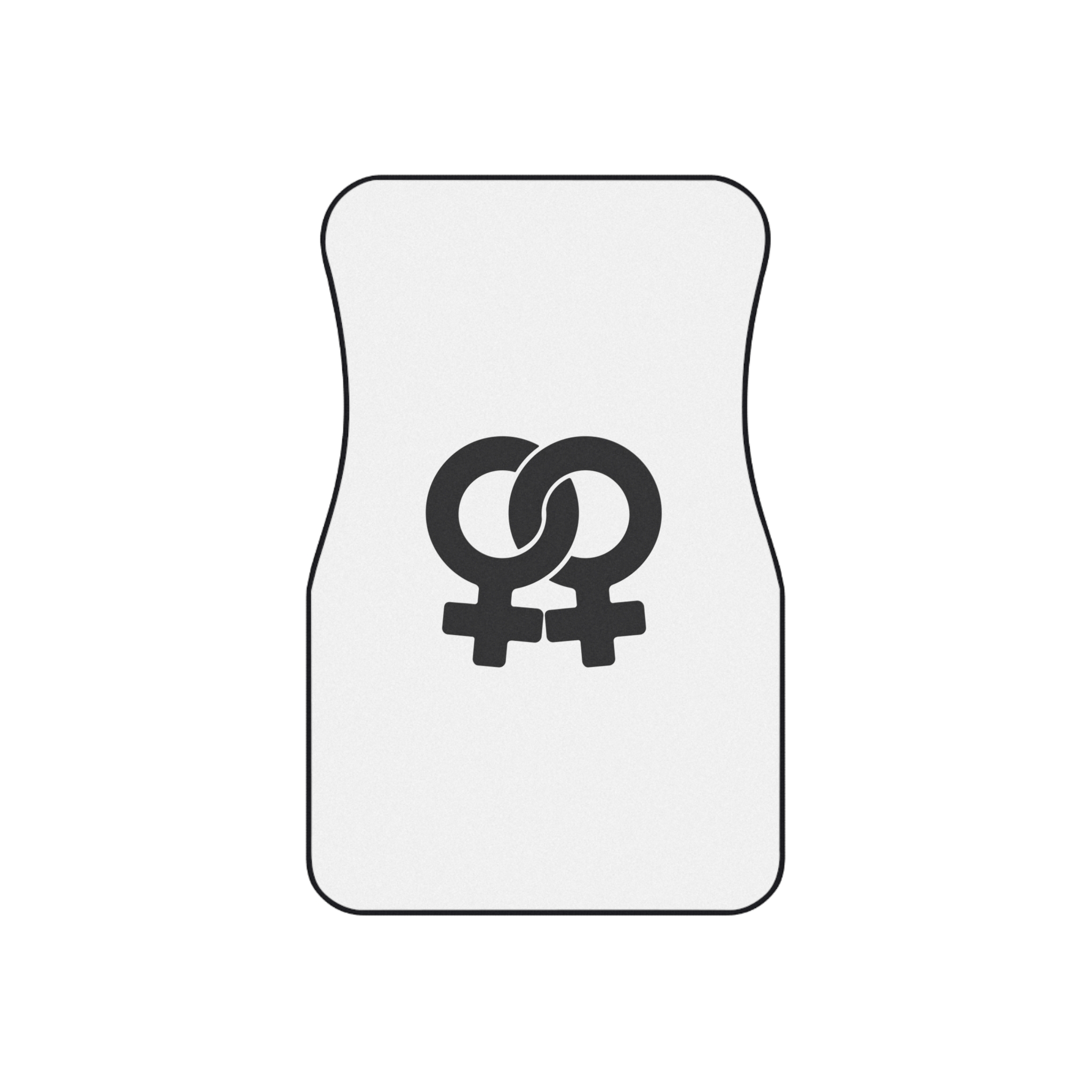 Silhouette Female Homosexual Venus Symbol Gender Pictogram Vector Illustration Car Mats Set Of 4 - Image 2