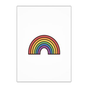 Rainbow Icon Colorful Arch Symbolizing Hope Pride Gift Wrapping Paper Sheets 1pc