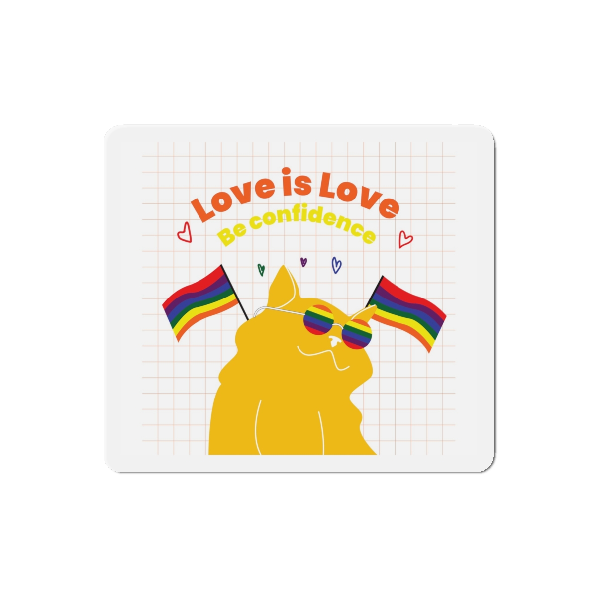 Pride Month Flat Design Illustration Die Cut Magnets - Image 13