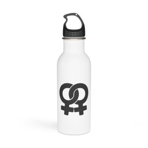 Silhouette Female Homosexual Venus Symbol Gender Pictogram Vector Illustration Stainless Steel Water Bottle