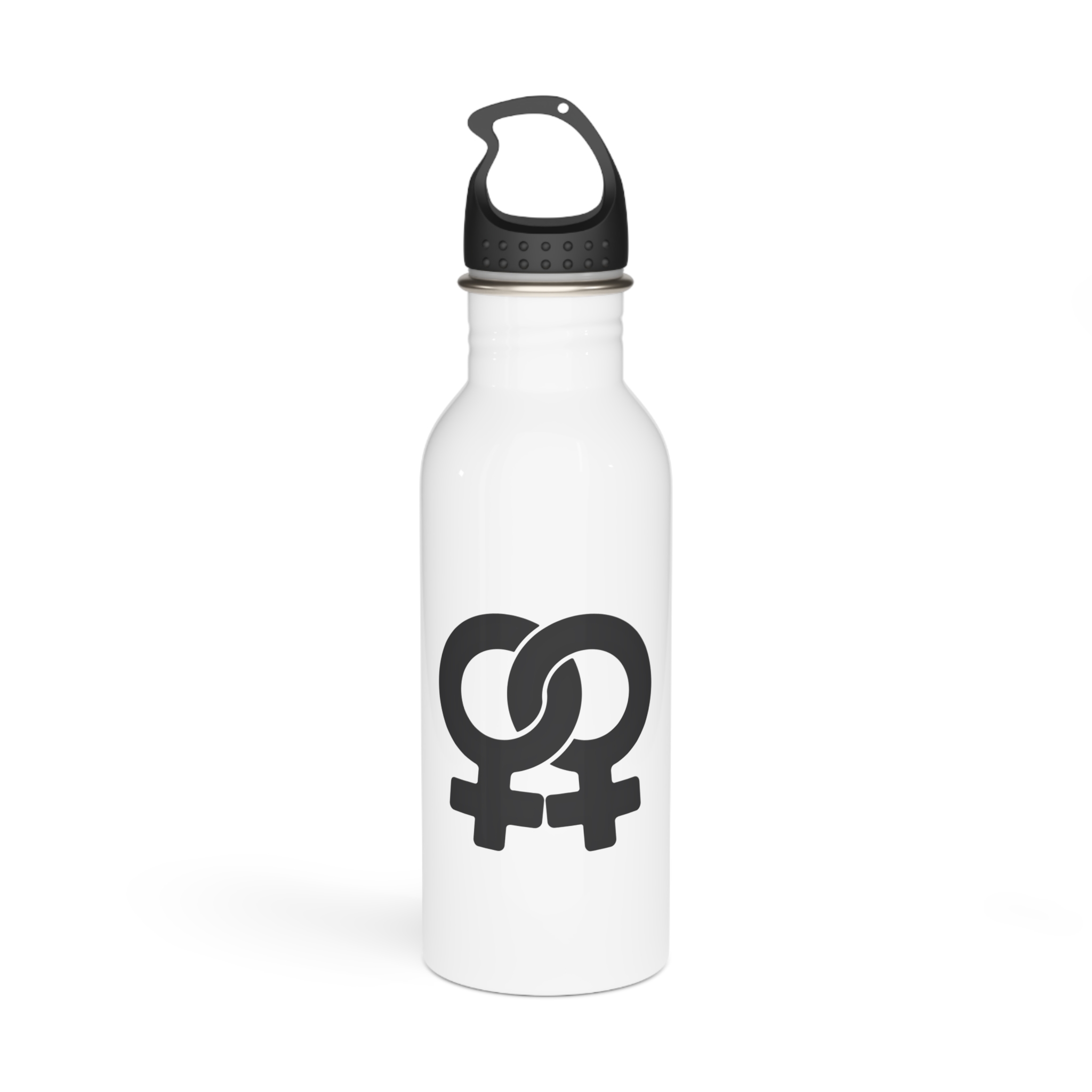 Silhouette Female Homosexual Venus Symbol Gender Pictogram Vector Illustration Stainless Steel Water Bottle