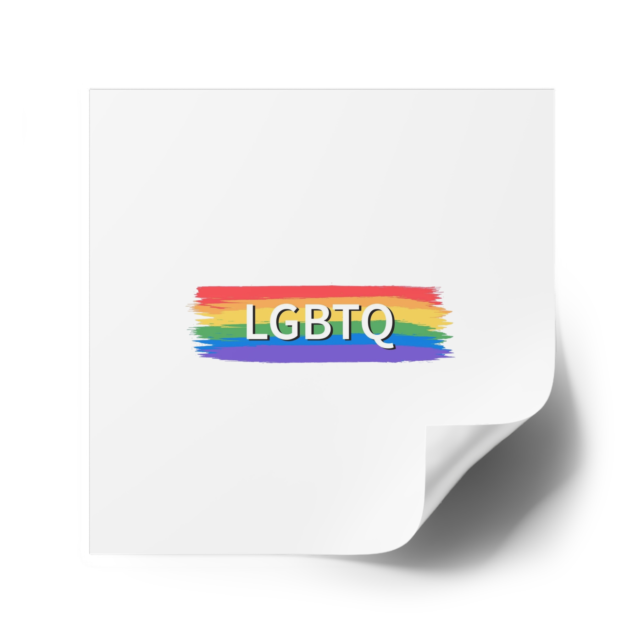 Lgbtq Rainbow Flag Pride Month June Colorful Brush Stroke Lgbtq Flag Vector Illustration Laminate Stickers Square - Image 34