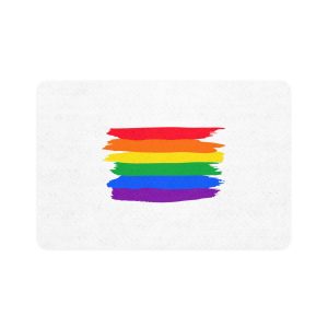Watercolor Pride Day Flag Pet Food Mat 12x18