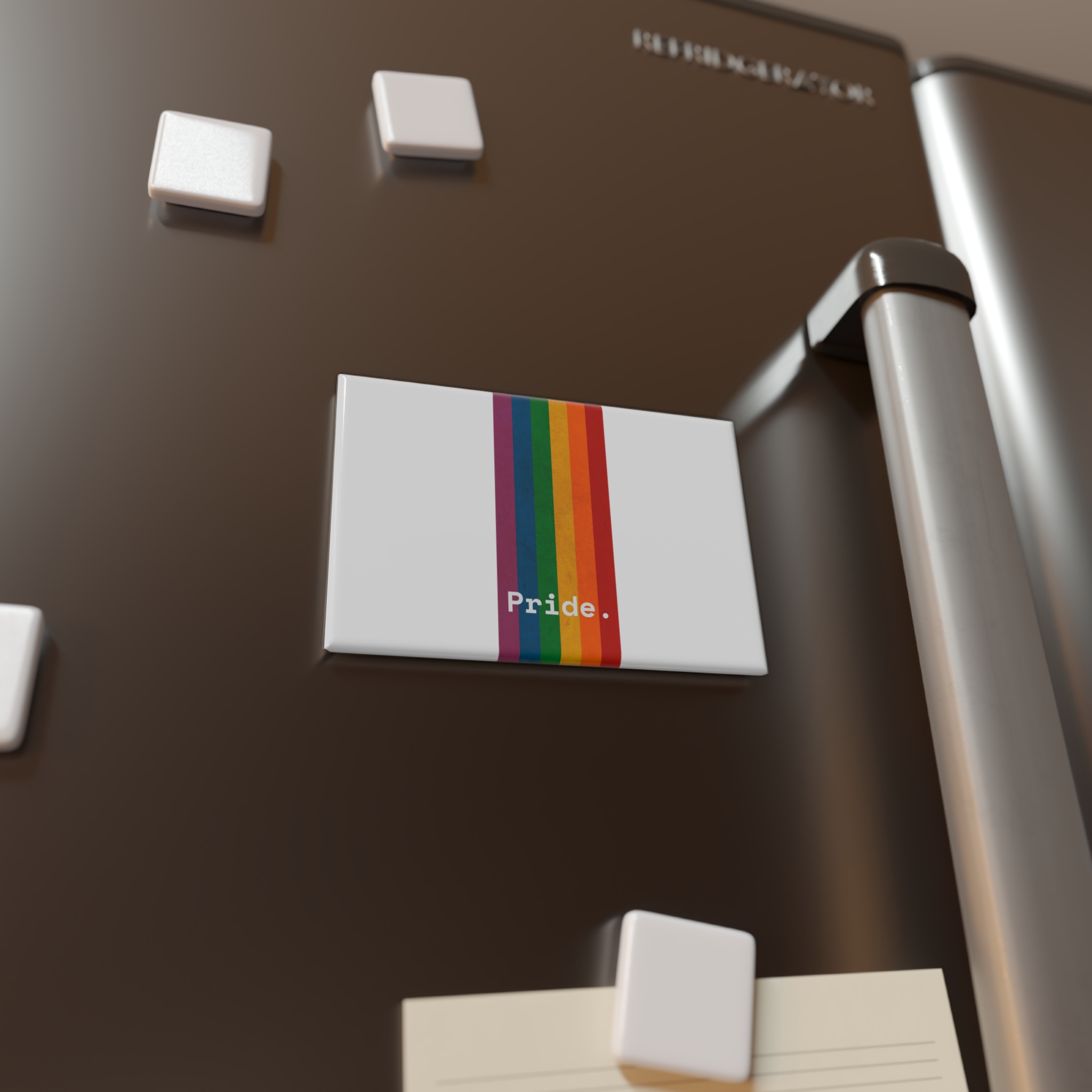 Poster With Rainbow Pride Concept Button Magnet Rectangle 1 And 10 Pcs - Image 4