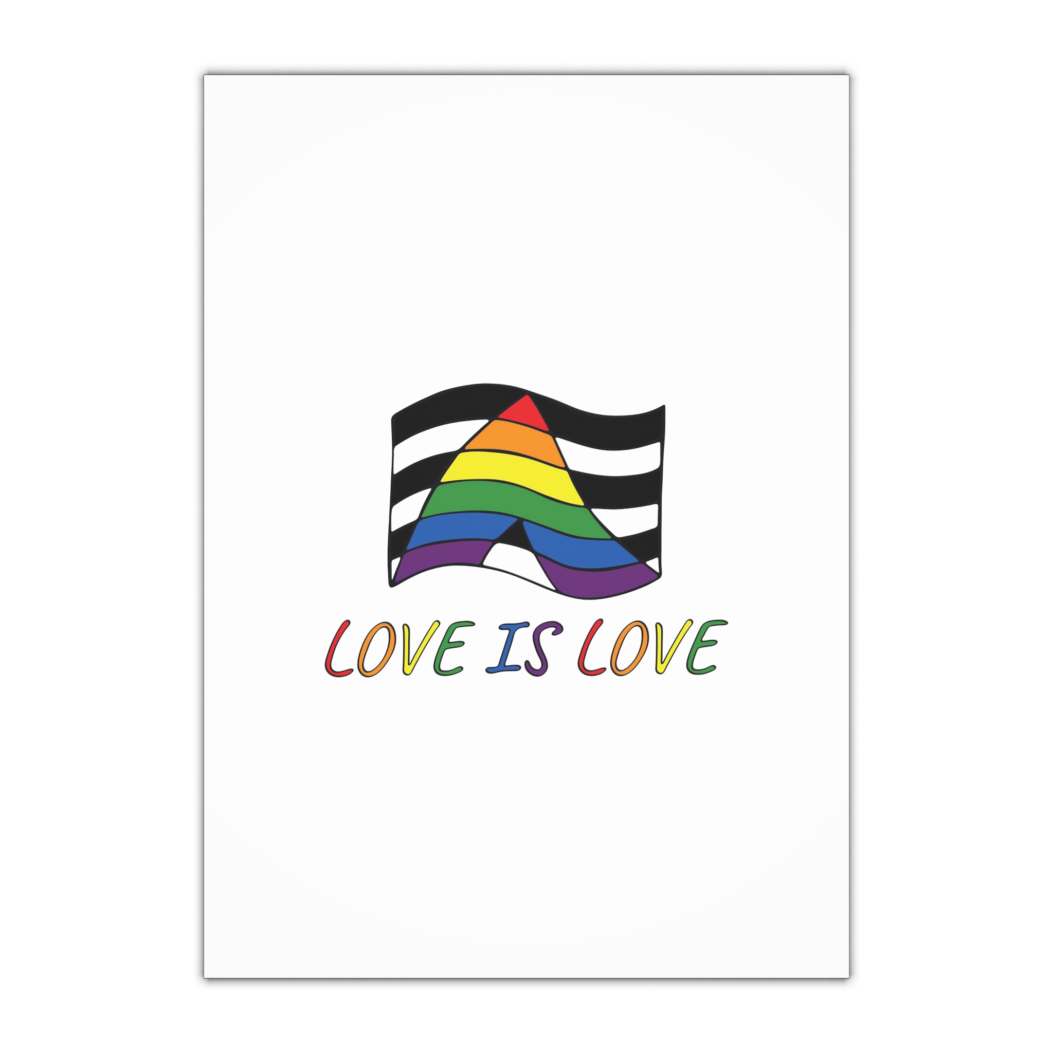 Colorful Straight Ally Pride Flag Happy Pride Day Lgbtq Community Pride Month Vector Hand Drawn Doodle Posters Stickers Logo Cards Gift Wrapping Paper Sheets 1pc