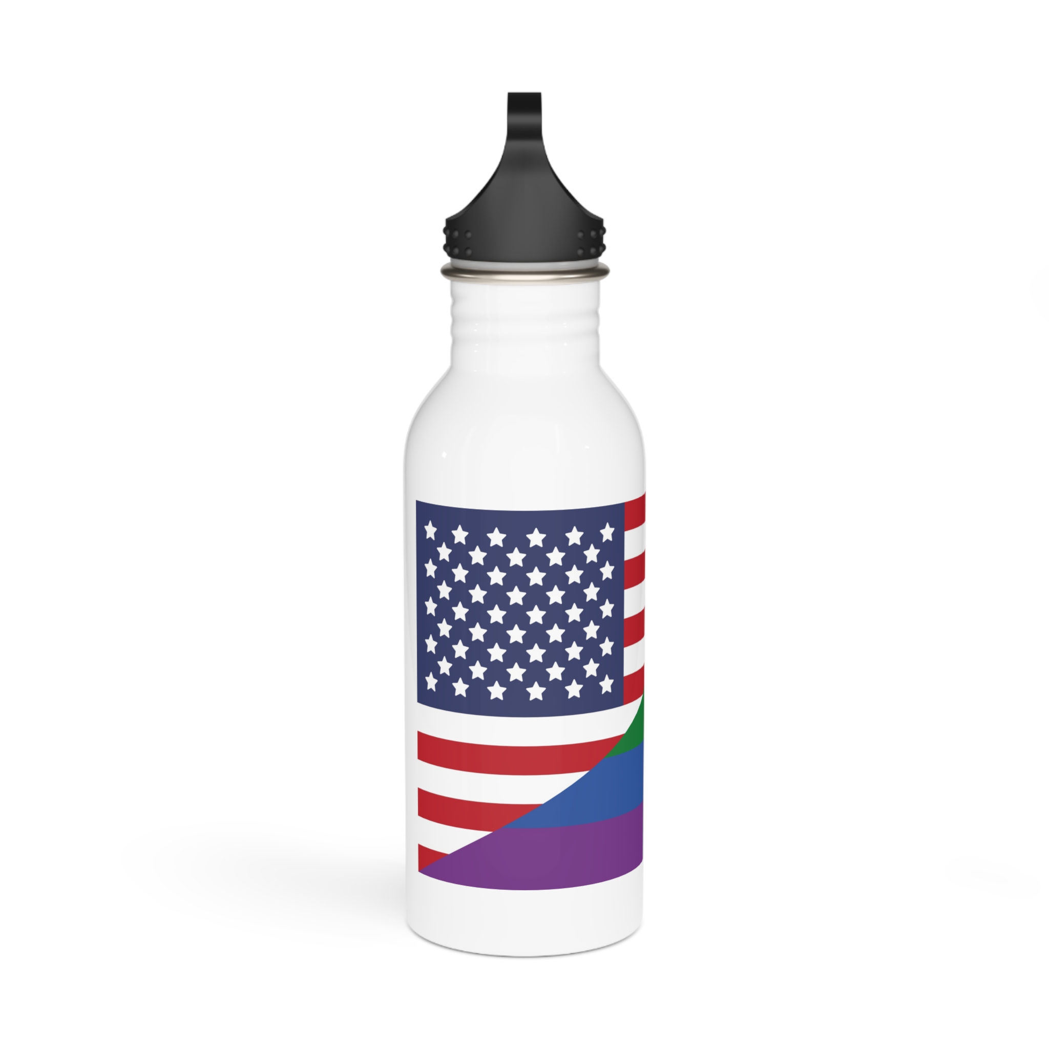 Lgbt Pride Month June Lesbian Gay Bisexual Transgender Lgbtq Flag Rainbow Vector(2) (1) Stainless Steel Water Bottle - Image 2