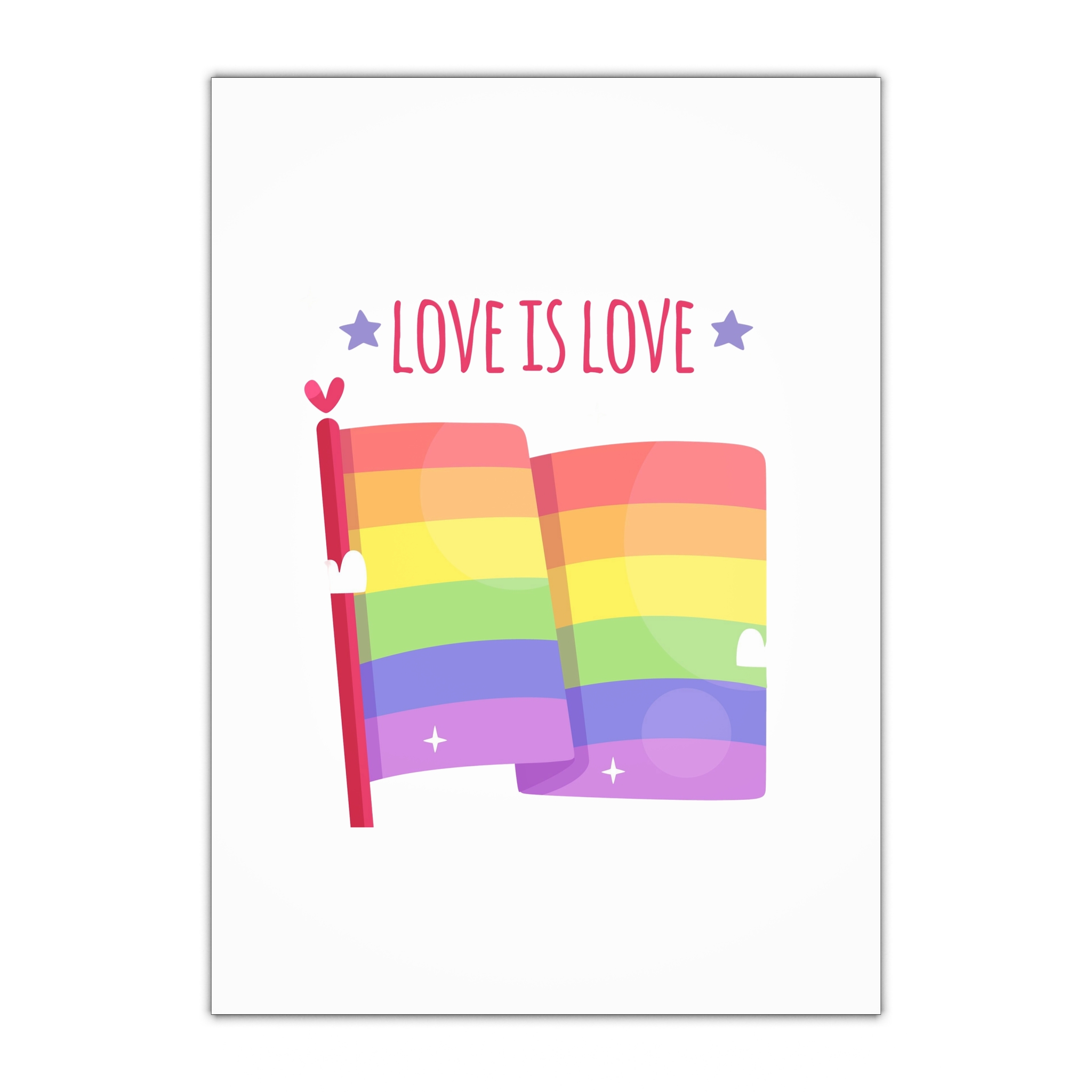 Pride Day Flag With Love Gift Wrapping Paper Sheets 1pc