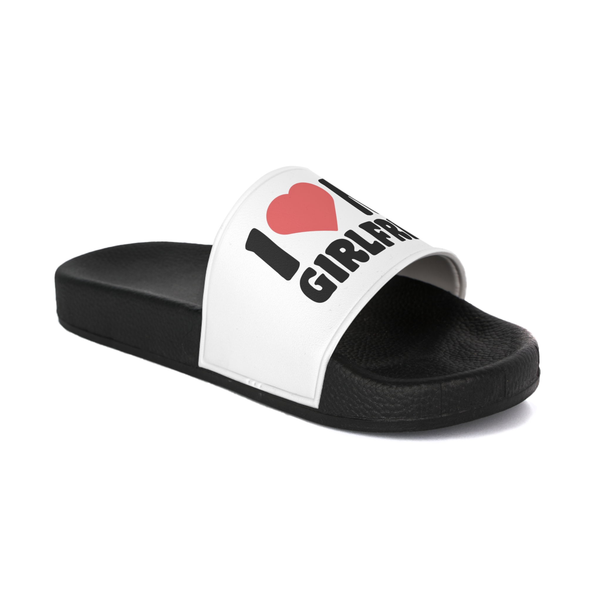I Love My Girlfriend Iheart My Girlfriend (1) Mens Slide Sandals - Image 2