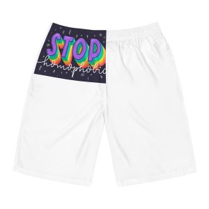 Stop Homophobia Concept Mens Board Shorts Aop