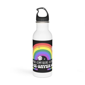Pride Lgbt Gay Retro Tshirt Design(2) Stainless Steel Water Bottle