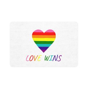 Colorful Heart Shape Genderqueer Pride Flag Happy Pride Day Lgbtqia Community Pride Month Vector Hand Drawn Doodle Posters Stickers Logo Cards Pet Food Mat 12x18
