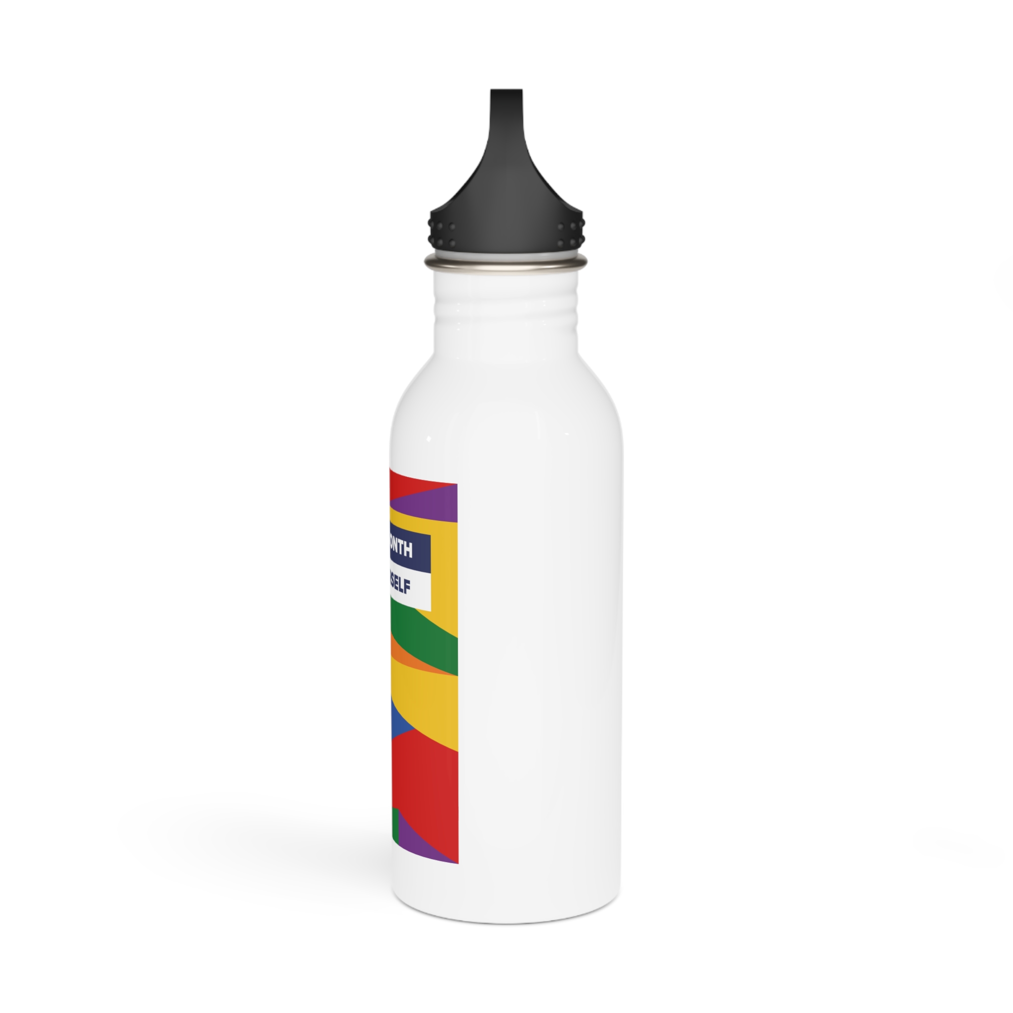 Lgbt Pride Month June Lesbian Gay Bisexual Transgender Lgbtq Flag Rainbow Vector(2) Stainless Steel Water Bottle - Image 4