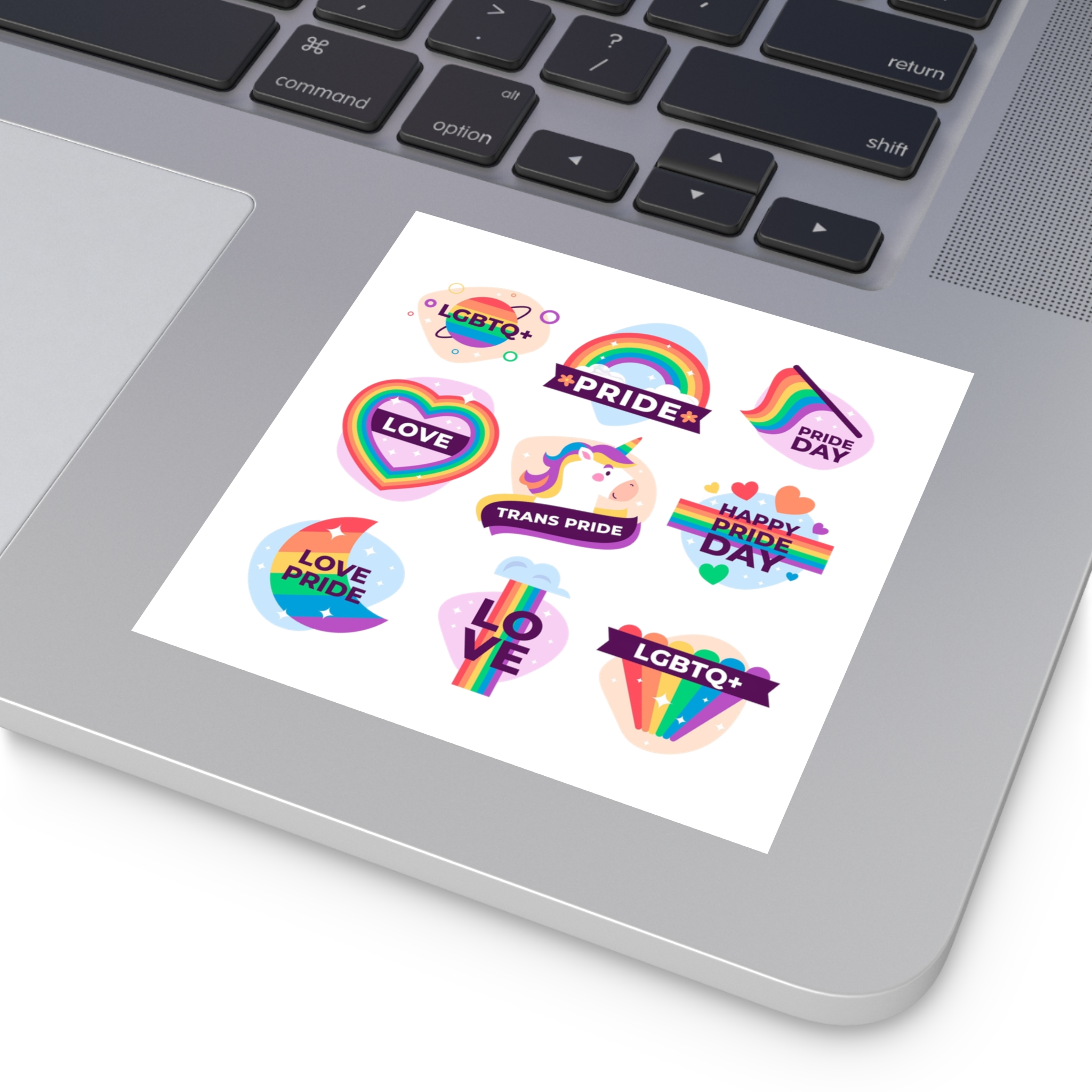 Labels Design Pride Day Event Laminate Stickers Square - Image 19