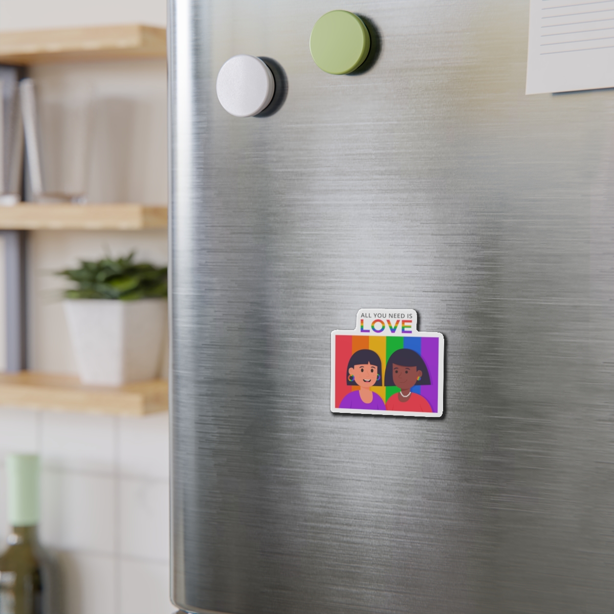 Flat Pride Day Illustration Die Cut Magnets - Image 3