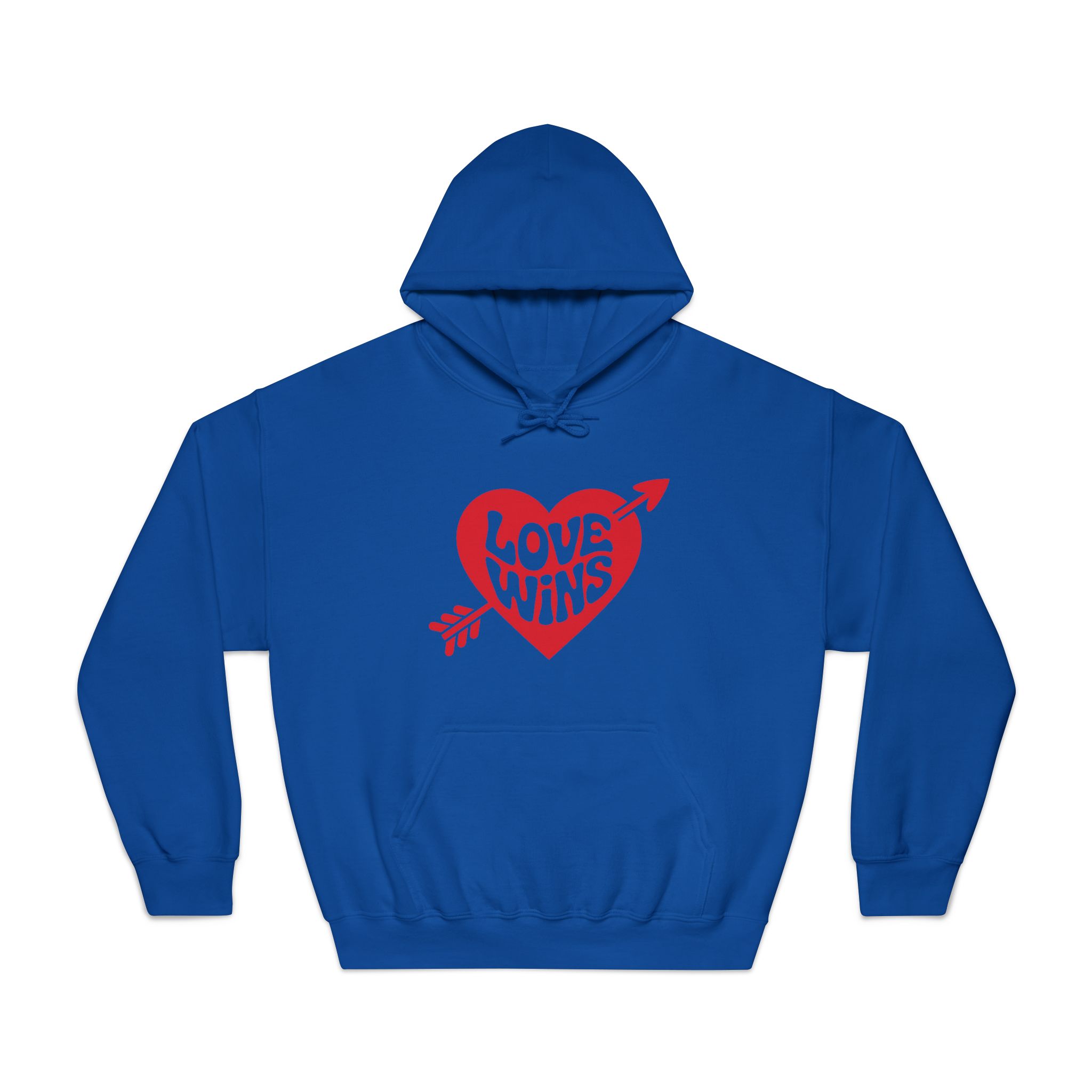 Love Wins Inscription Red Heart Pierced With Cupid39s Arrow Transparent Background Unisex Dryblend Hooded Sweatshirt - Image 25