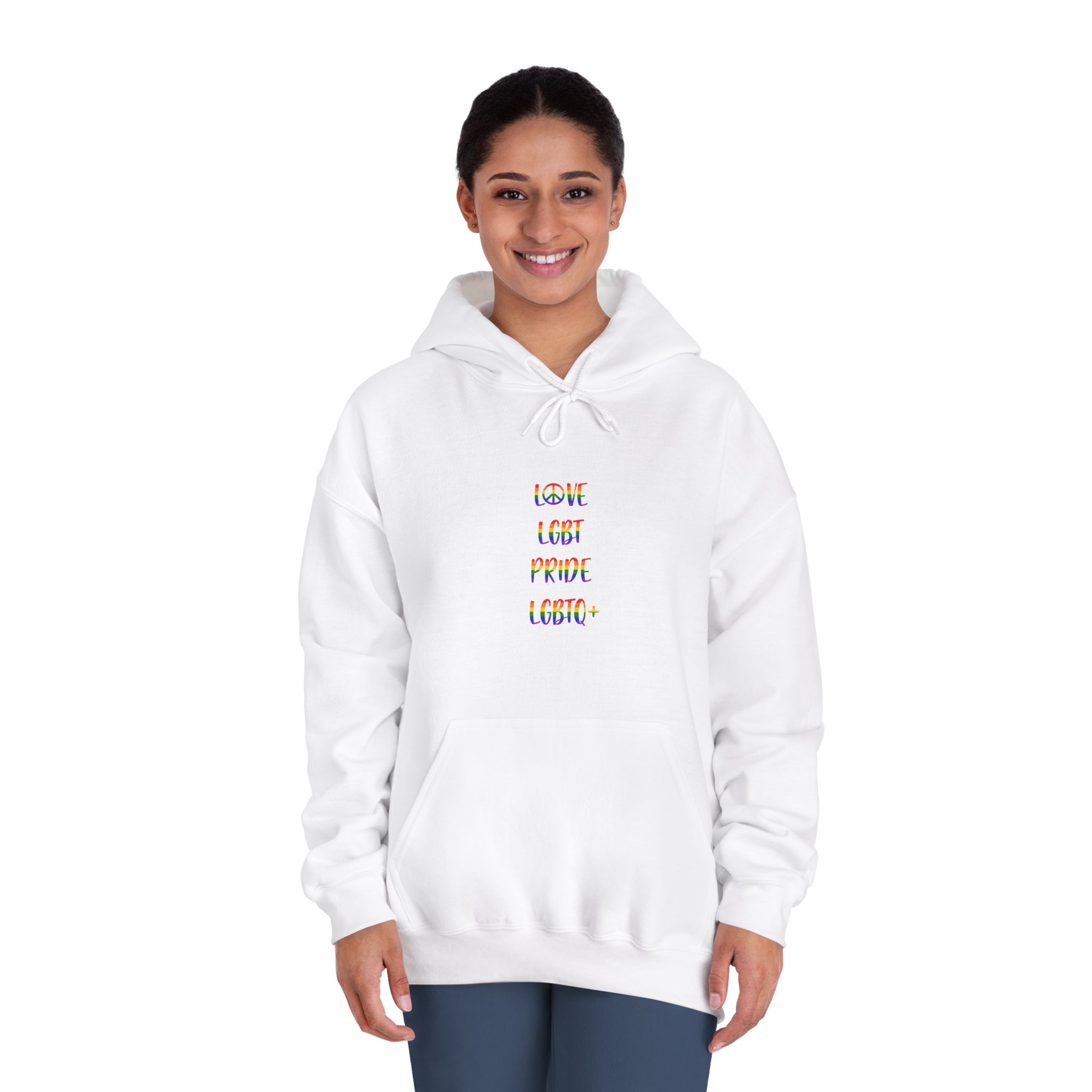 Lgbt Pride Month June Poster Card Banner Background Vector Illustration Unisex Dryblend Hooded Sweatshirt - Image 4