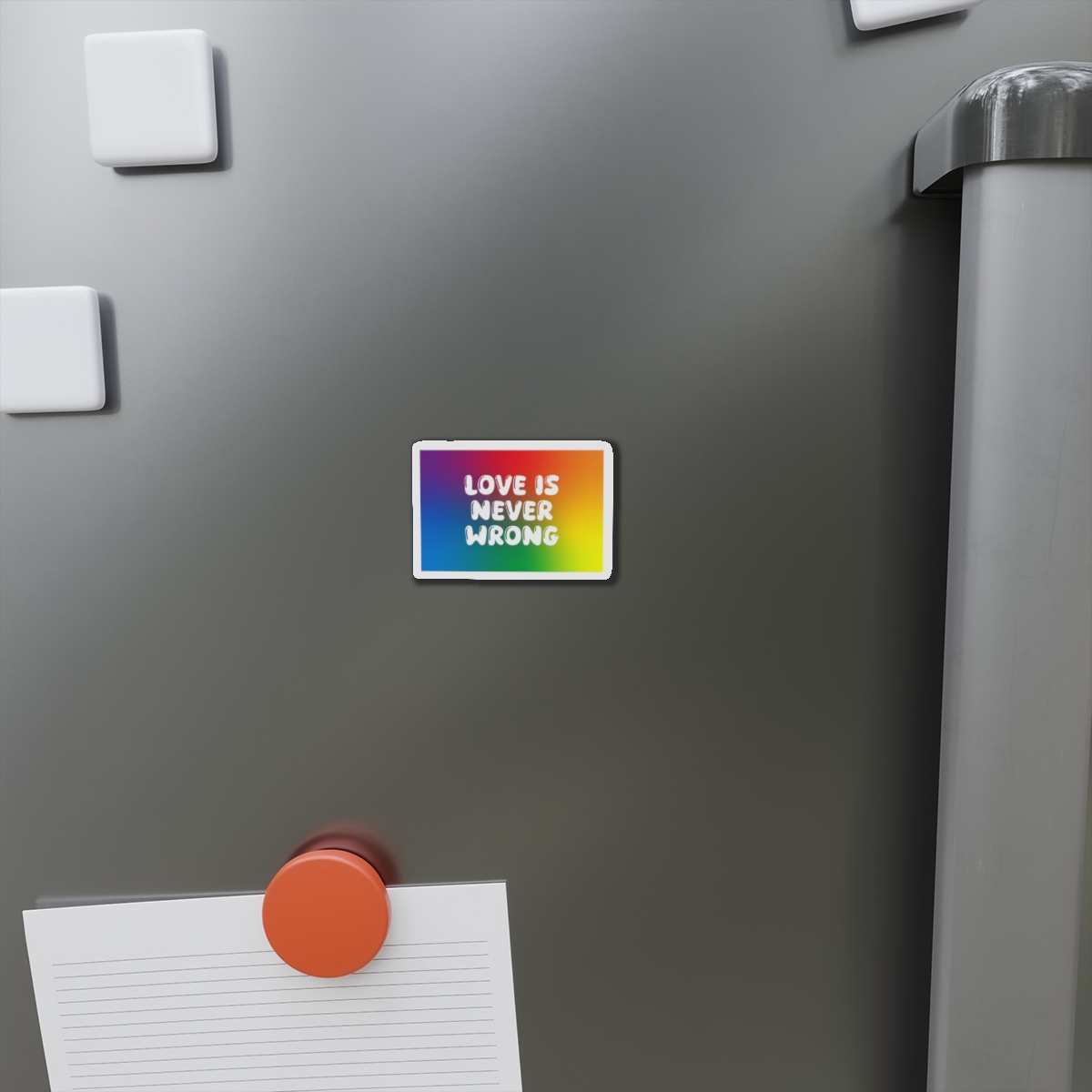 Horizontal Pride Month Vector Background Rainbow Colors Quote Typography Poster Banner Die Cut Magnets - Image 2