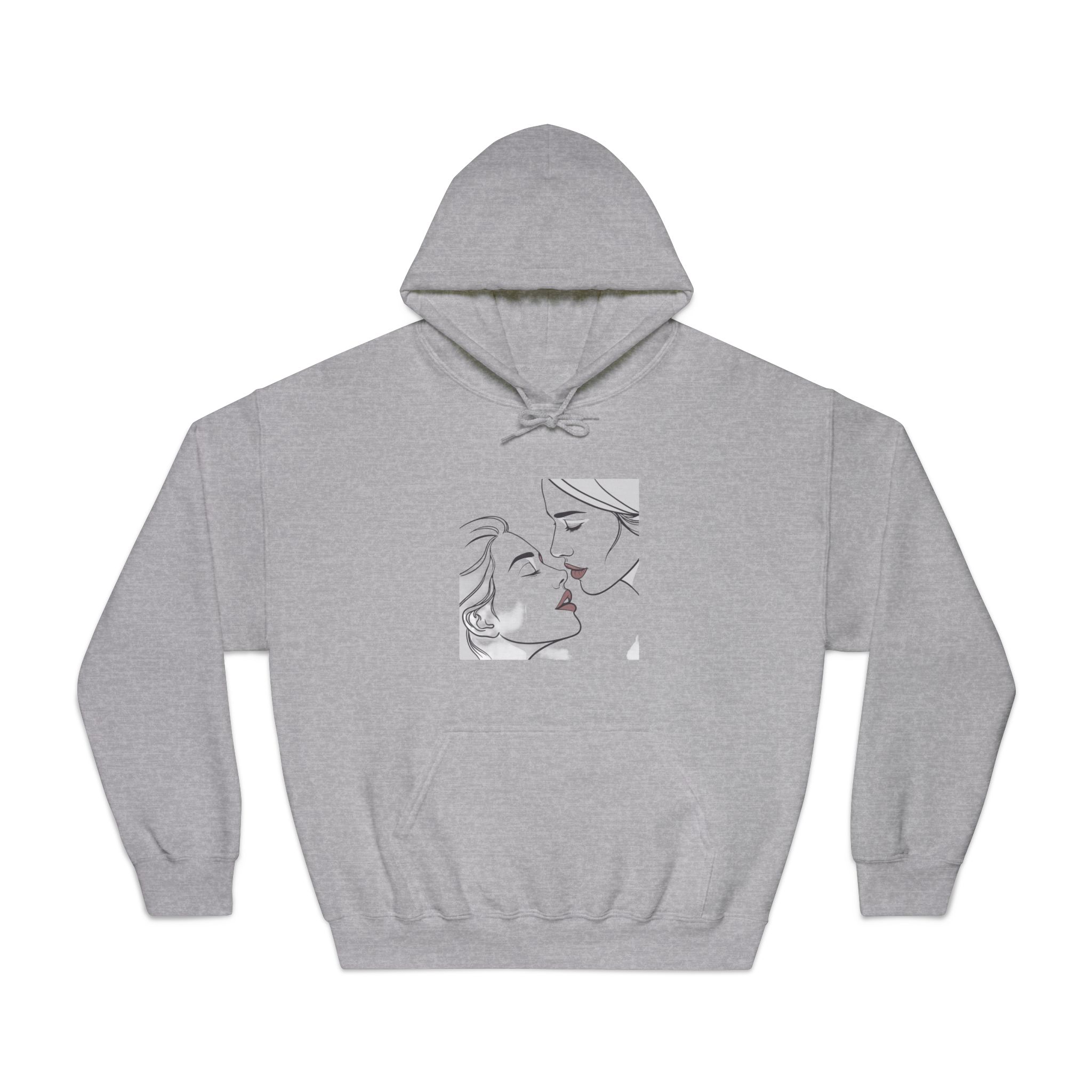 Perfect Lip Set Open Close Smooches Unisex Dryblend Hooded Sweatshirt - Image 13