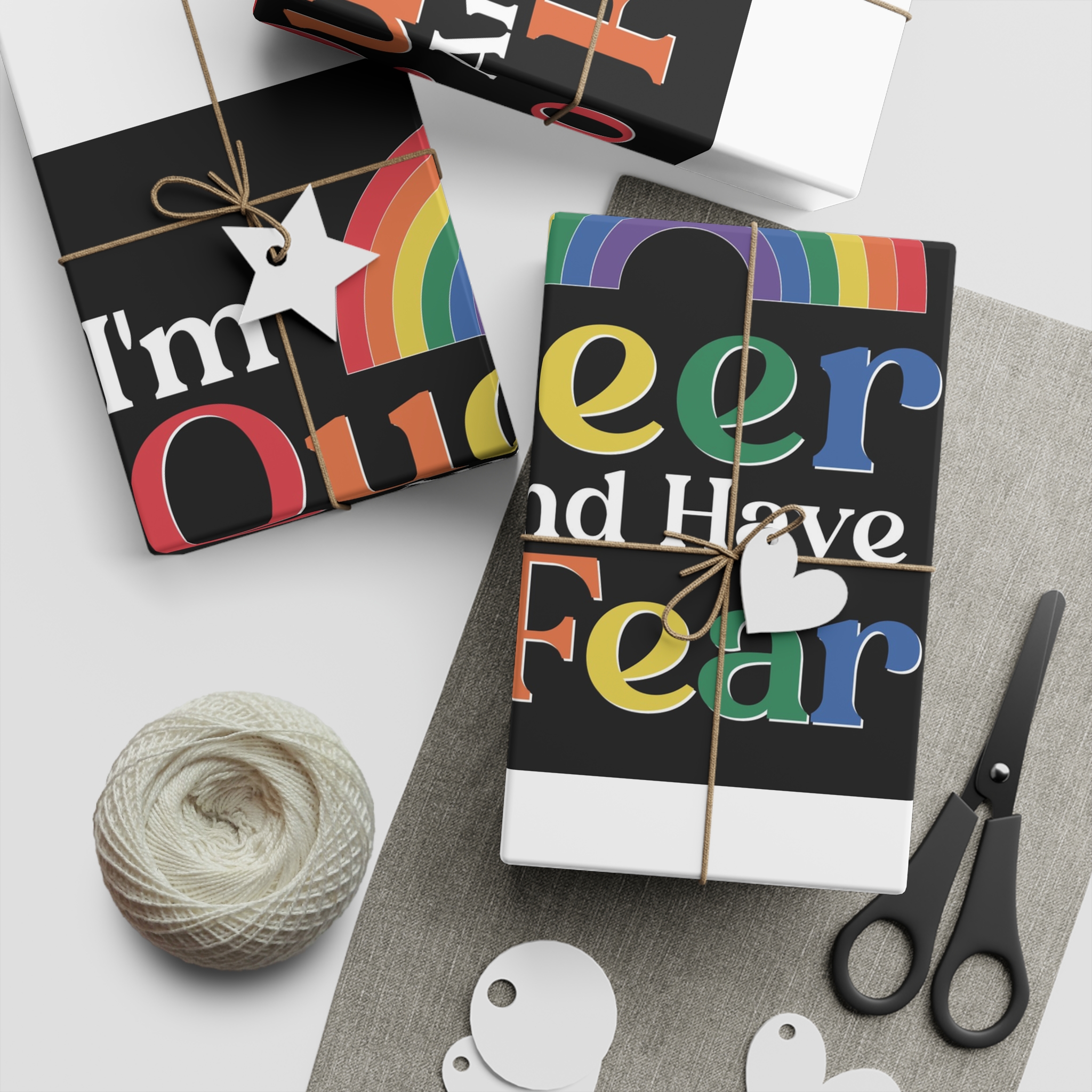 Pride Lgbtq Gay Typography Vector Tshirt Design(13) Gift Wrapping Paper Sheets 1pc - Image 2