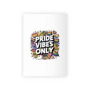 Pride Vibes Only T Shirt Design Isolated White Background Gift Wrapping Paper Rolls 1pc