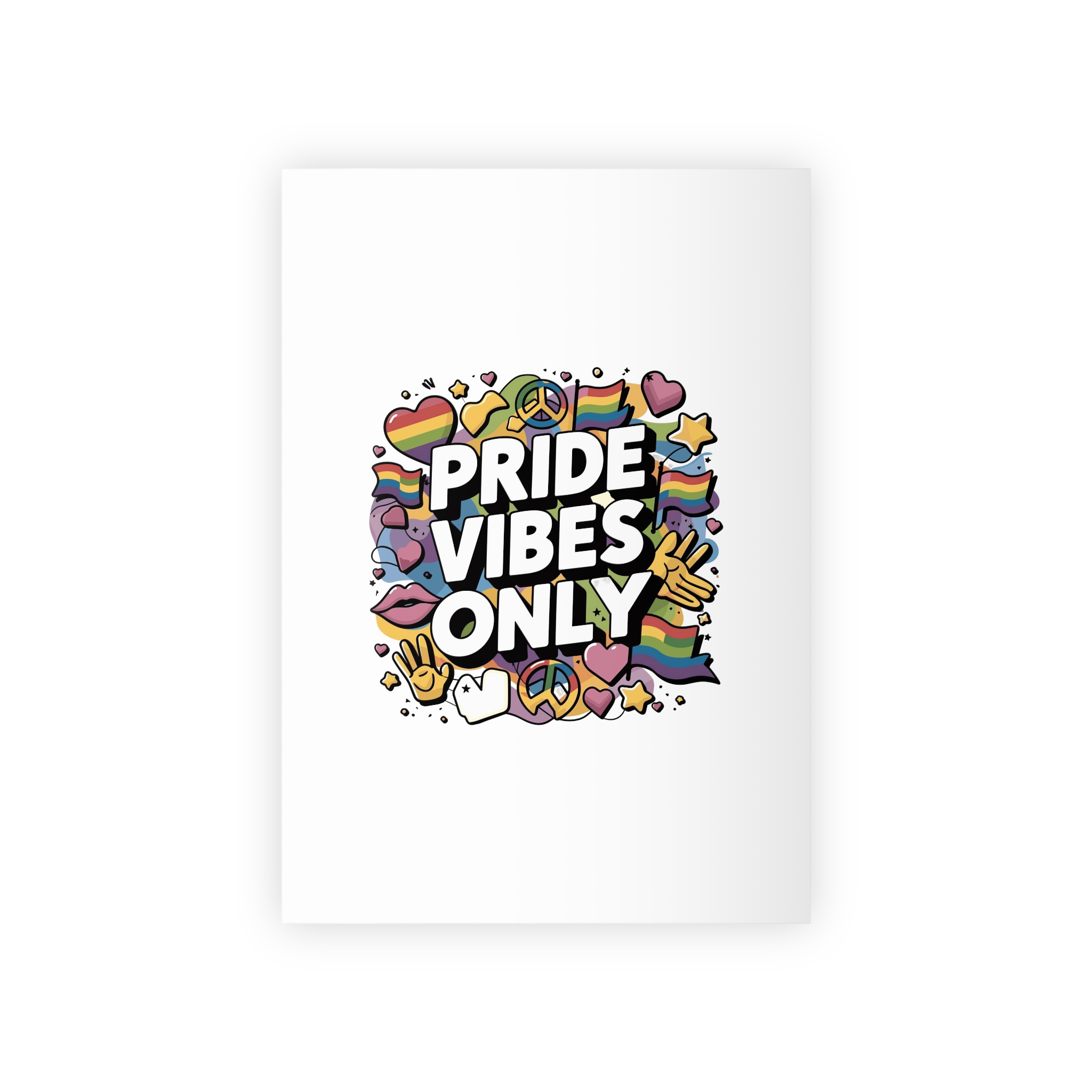 Pride Vibes Only T Shirt Design Isolated White Background Gift Wrapping Paper Rolls 1pc