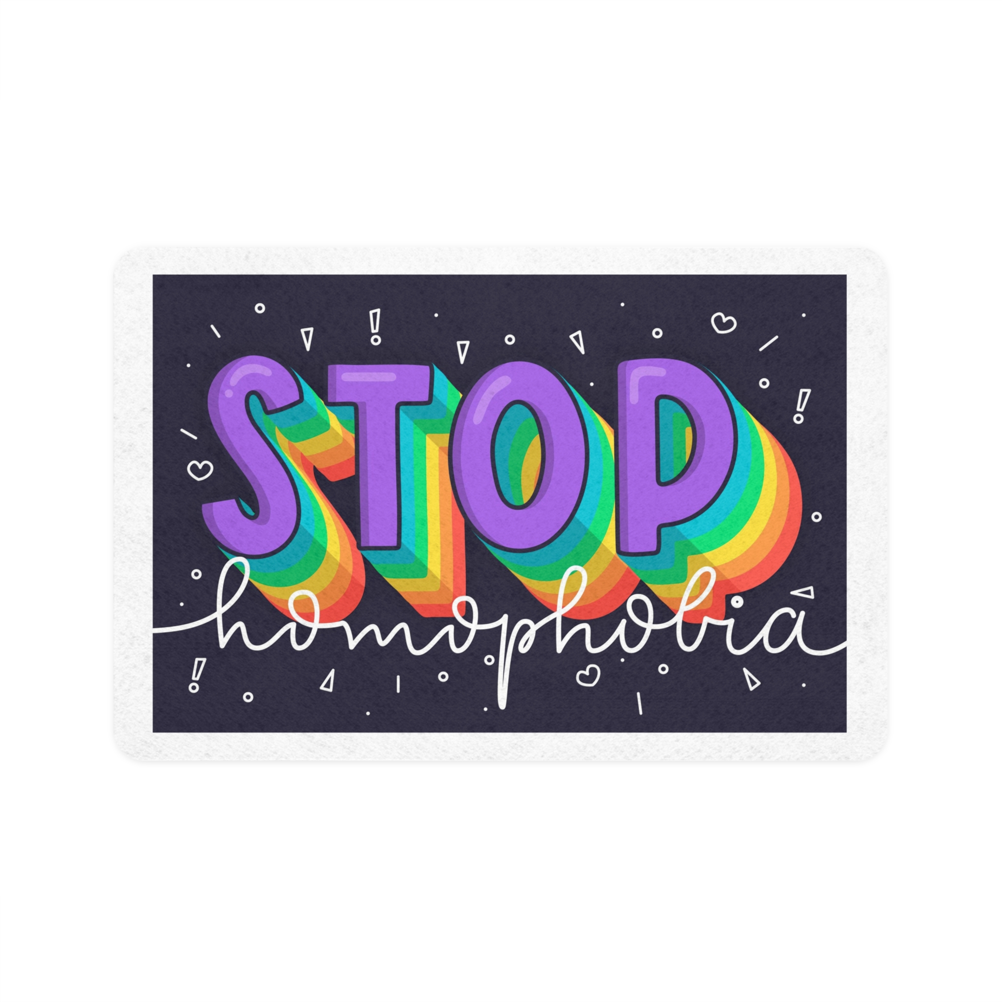 Stop Homophobia Concept Pet Food Mat 12x18