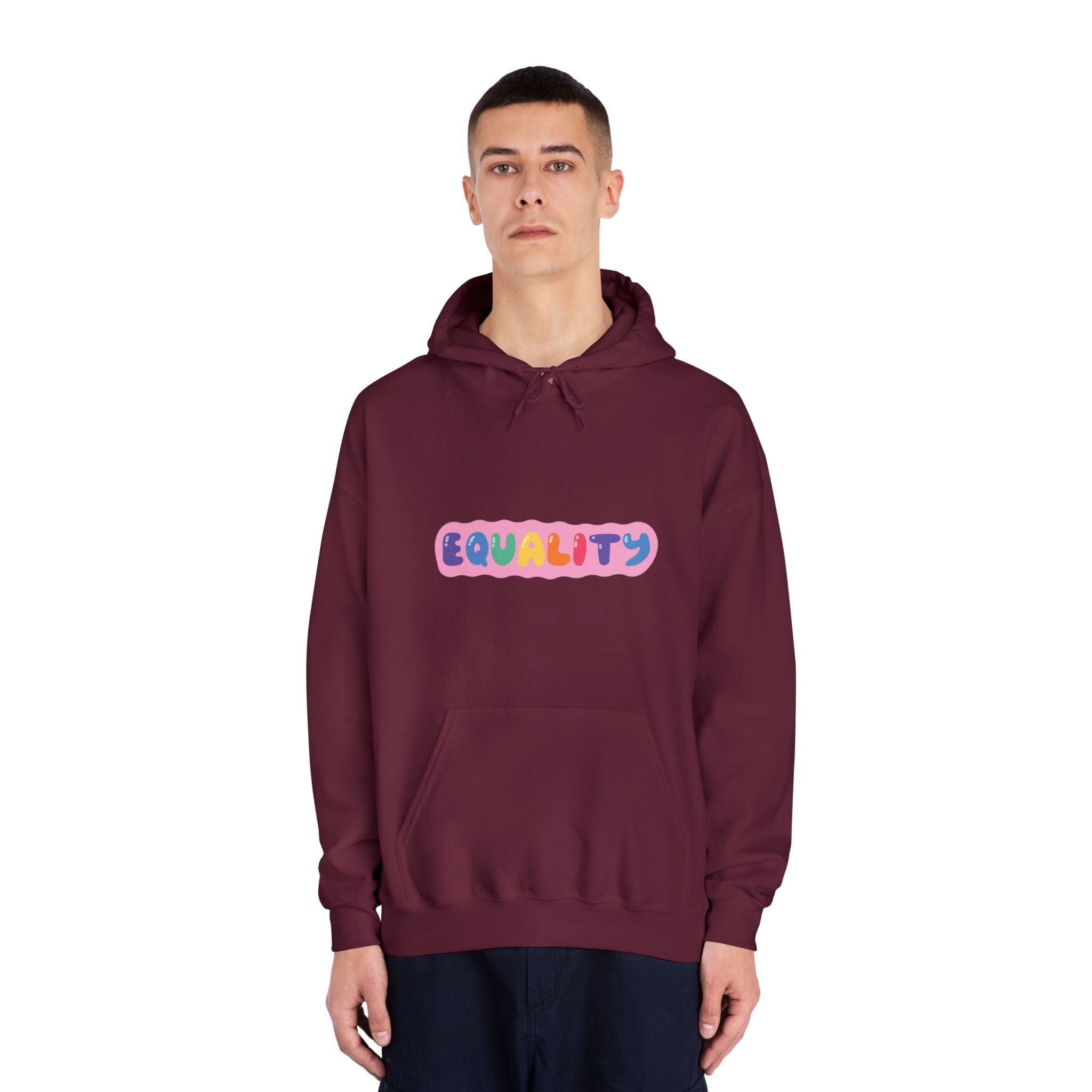 Lgbt Sticker Pack White Background Lgbtq Set Symbol Lgbt Pride Community Rainbow Elements Vector Hand Draw Illustration Hand Drawn Lettering(1) Unisex Dryblend Hooded Sweatshirt - Image 19