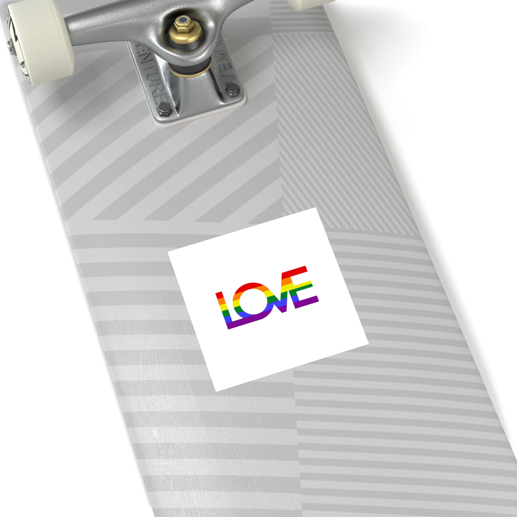 Inscription Love With Colors Lgbt Flag Vector Illustration Laminate Stickers Square - Image 20