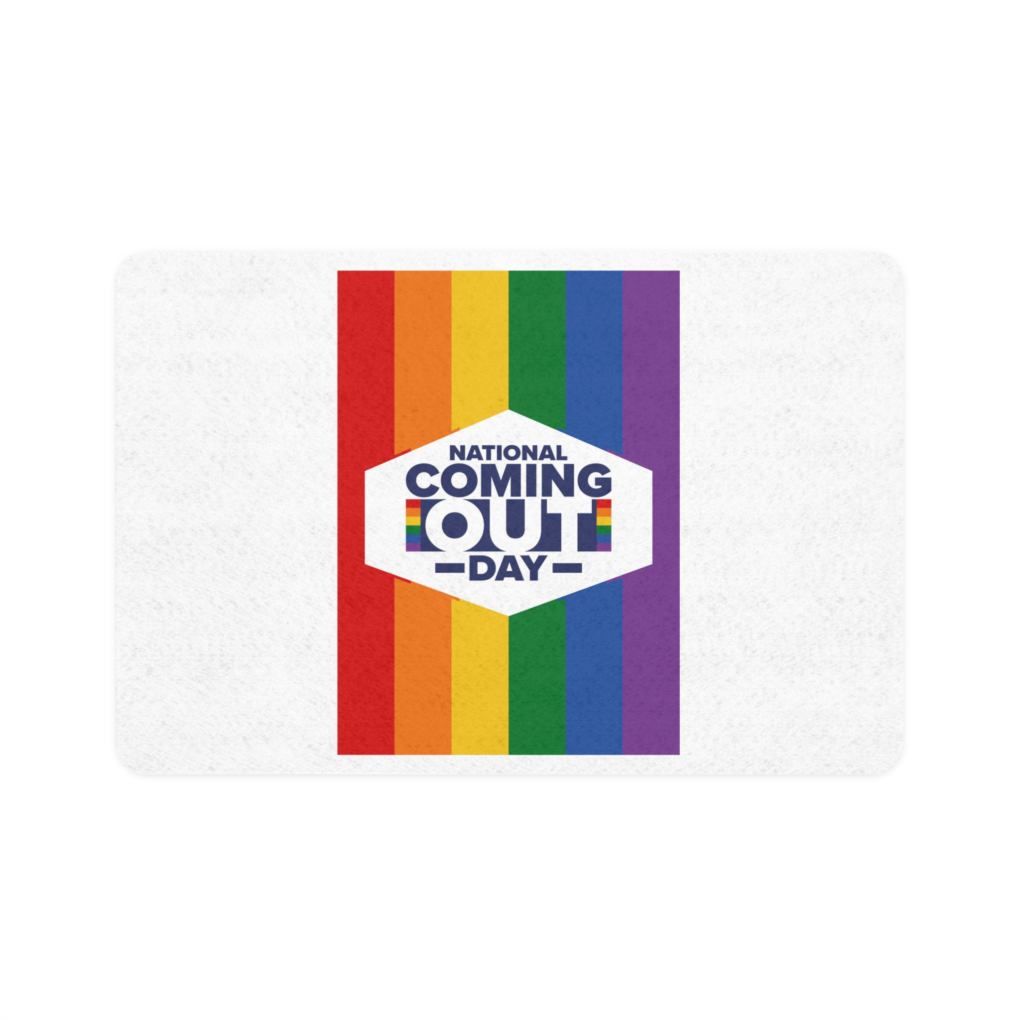 Coming Out Day Pride Month Lgbt Rainbow Flag Diversity Equality Free Love Vector Poster Pet Food Mat 12x18