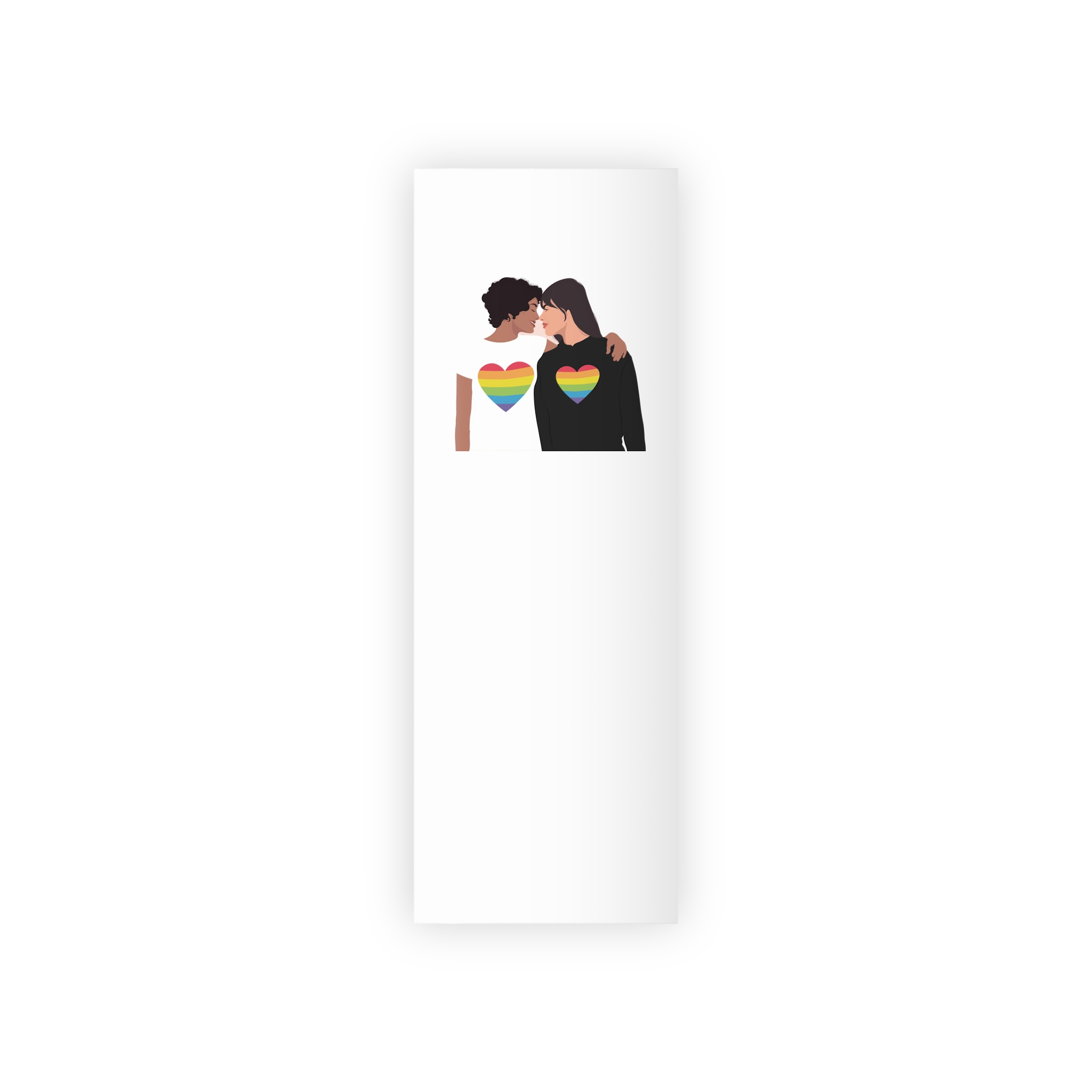 Embracing Lgbt Couple Couple Girls Love Smiling Each Other Gift Wrapping Paper Rolls 1pc - Image 5