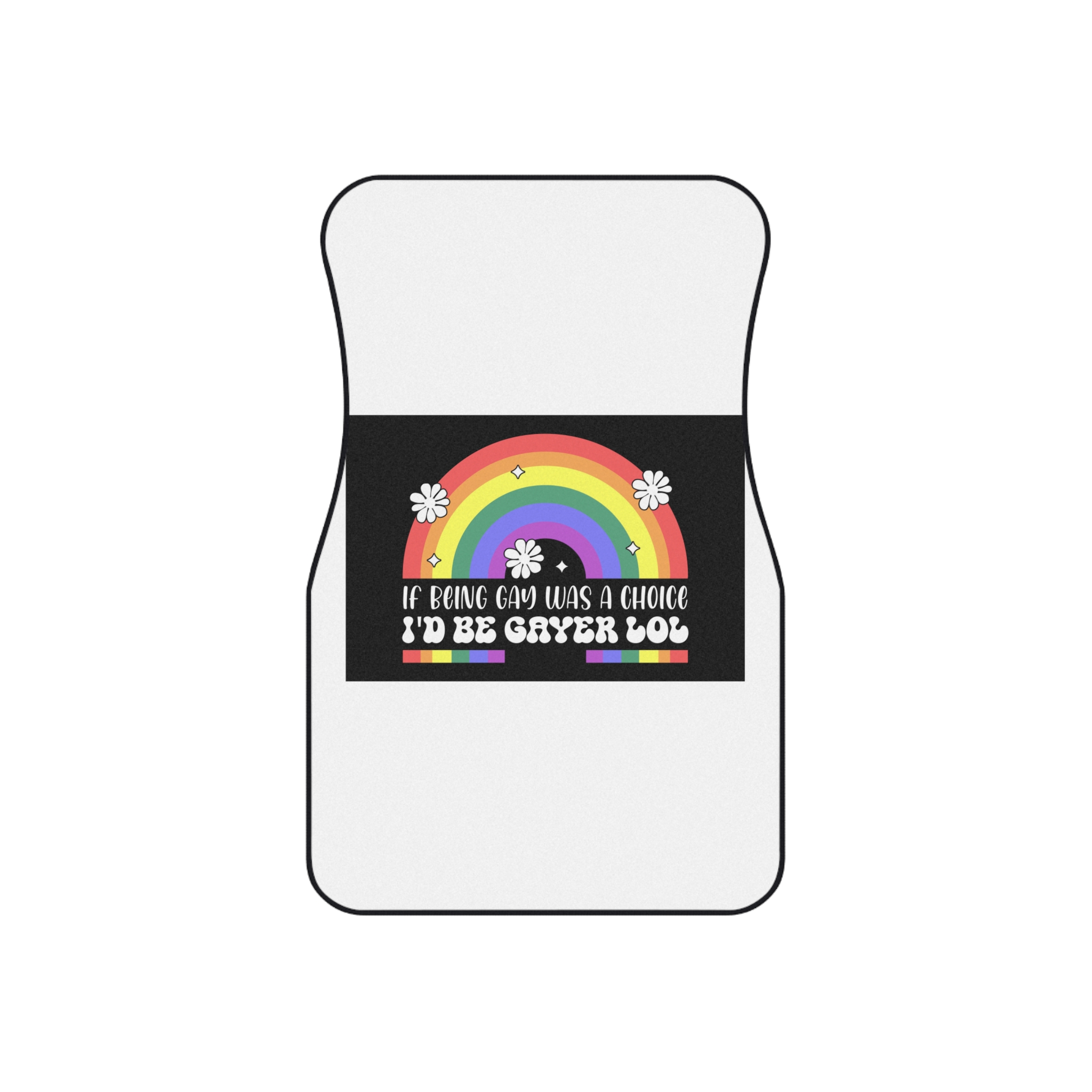 Pride Lgbt Gay Retro Tshirt Design(2) Car Mats Set Of 4 - Image 2