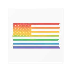 Pride Month America Concept Us Pride Month Flag1 Laminate Stickers Square