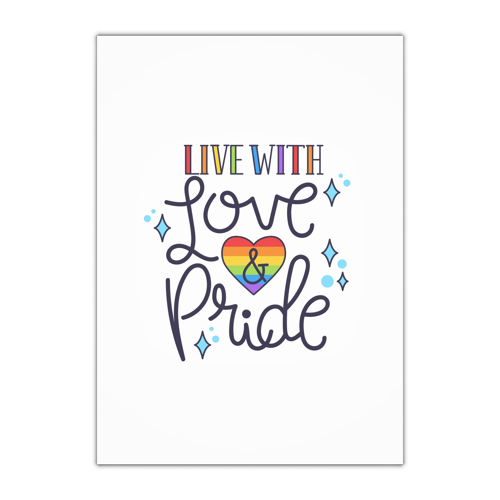 Pride Day Lettering Concept Gift Wrapping Paper Sheets 1pc