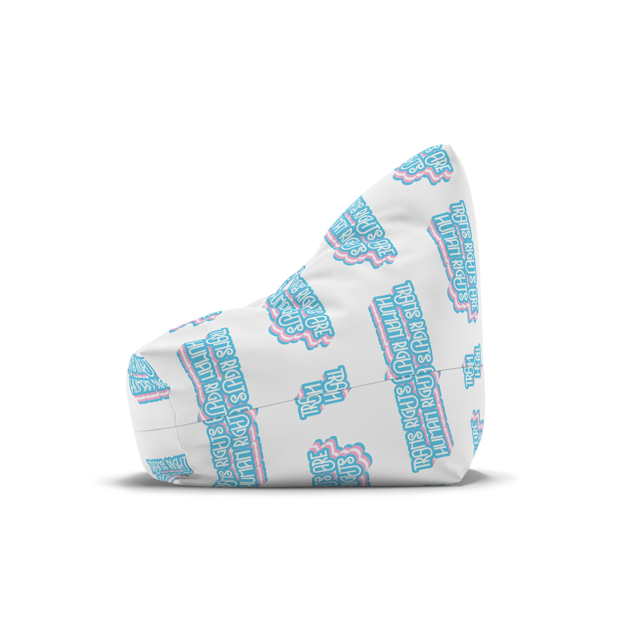 Pride Day Lettering With Human Rights Bean Bag Chair Cover - Image 4