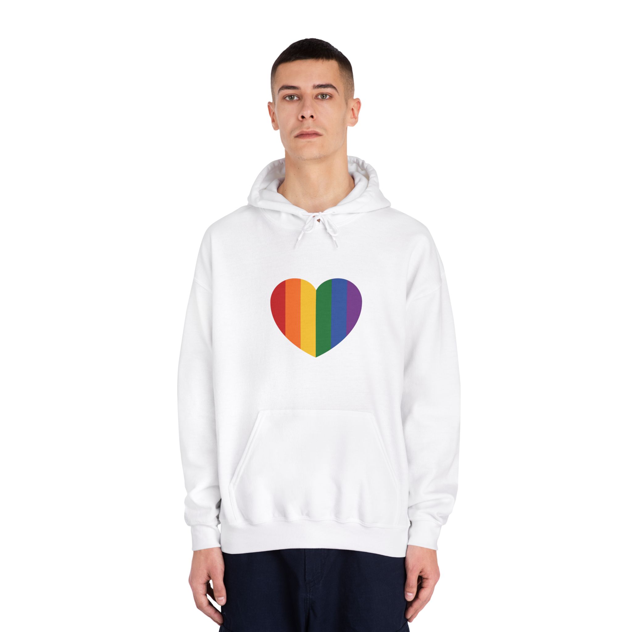 Lgbt Pride Month June Lesbian Gay Bisexual Transgender Lgbtq Flag Rainbow Vector(4) Unisex Dryblend Hooded Sweatshirt - Image 3