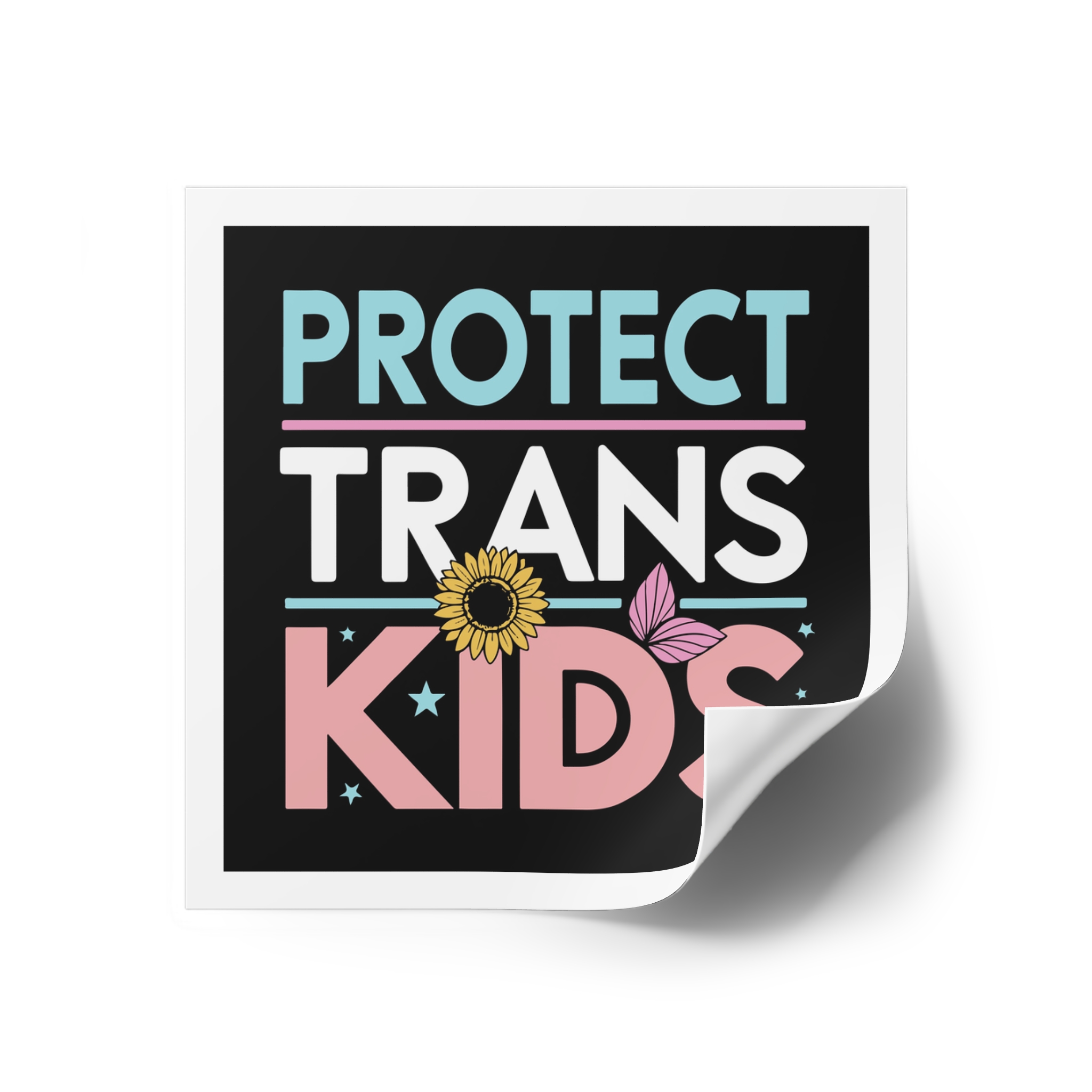 Protect Trans Kids Laminate Stickers Square - Image 26
