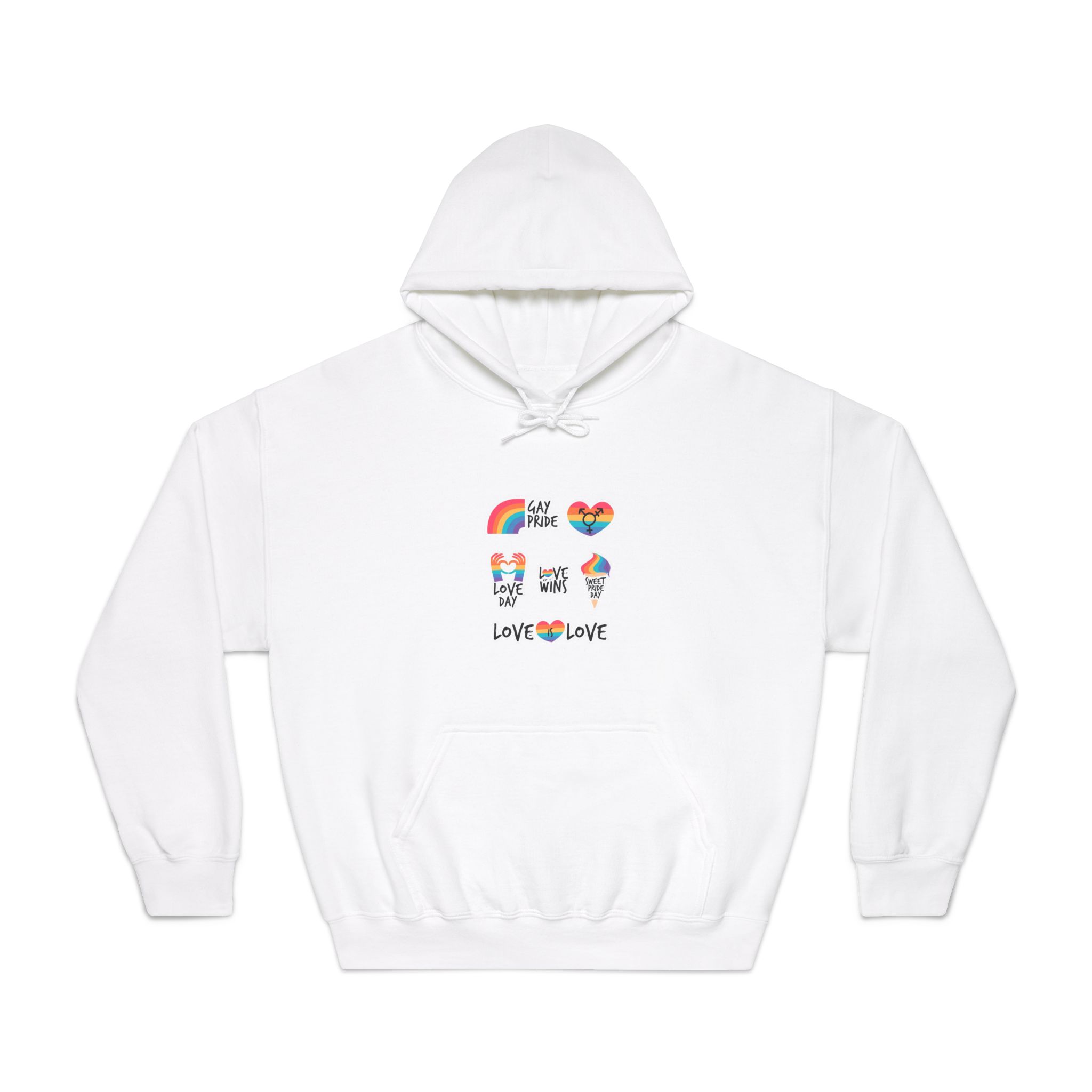 Pride Day Label Pack Theme Unisex Dryblend Hooded Sweatshirt